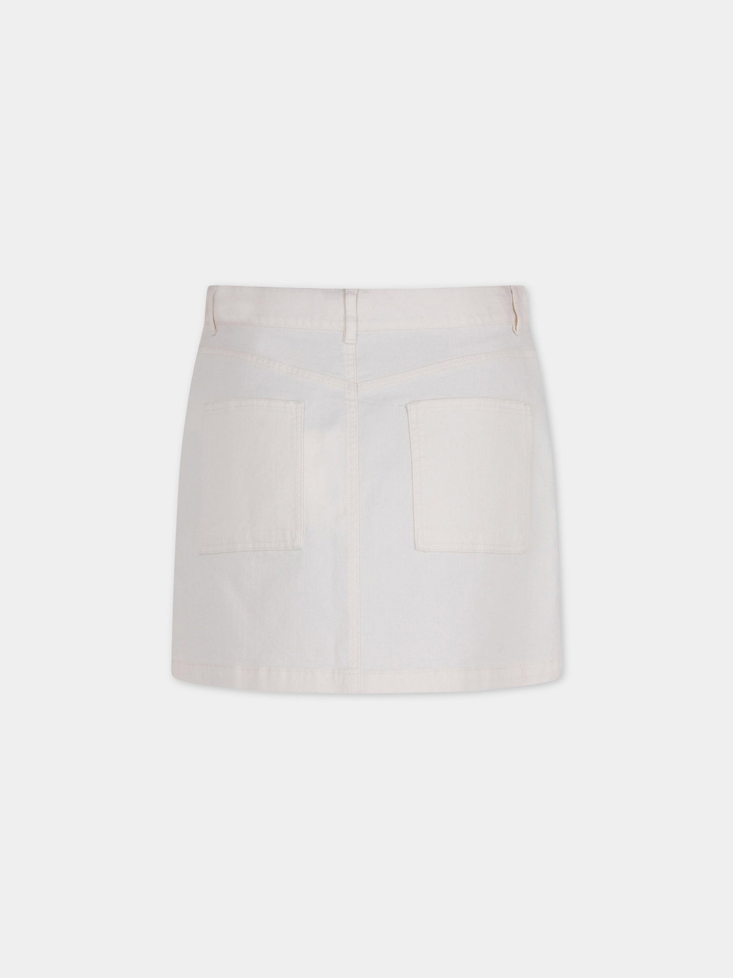 Gonna bianca per donna con iconiche ciligie,Bonpoint,E20EXIEY 102