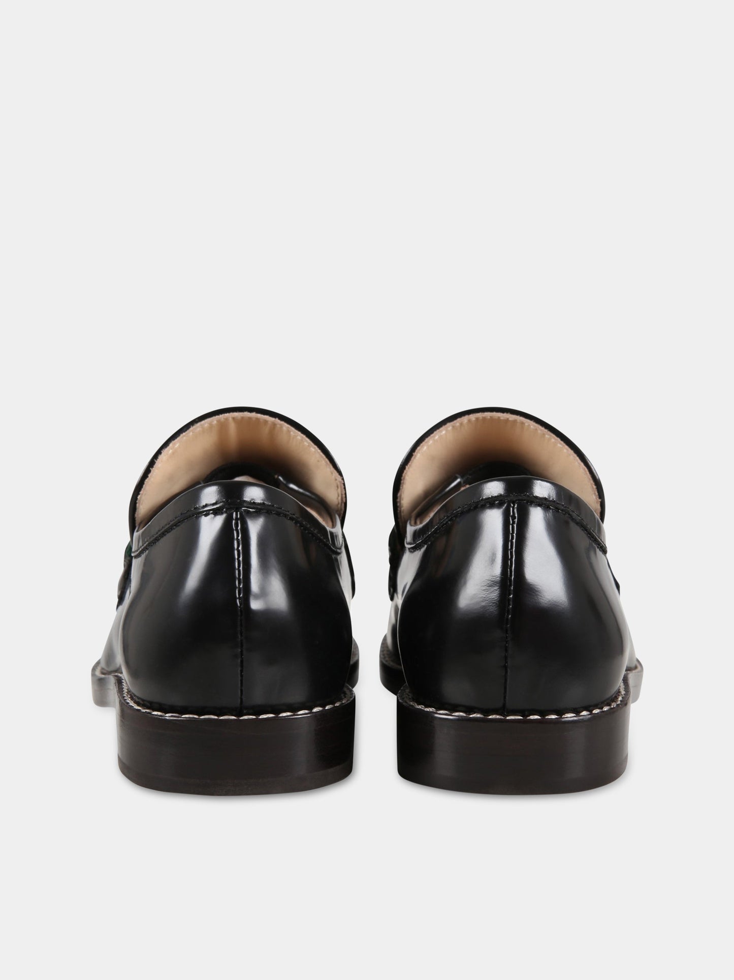 Mocassini neri per bambini con doppie GG,Gucci Kids,662190 1PKE0 1063