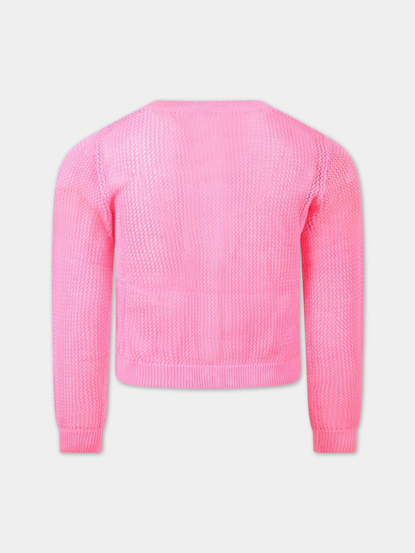 Cardigan fucsia per bambina con paillettes,Billieblush,U15952 47T