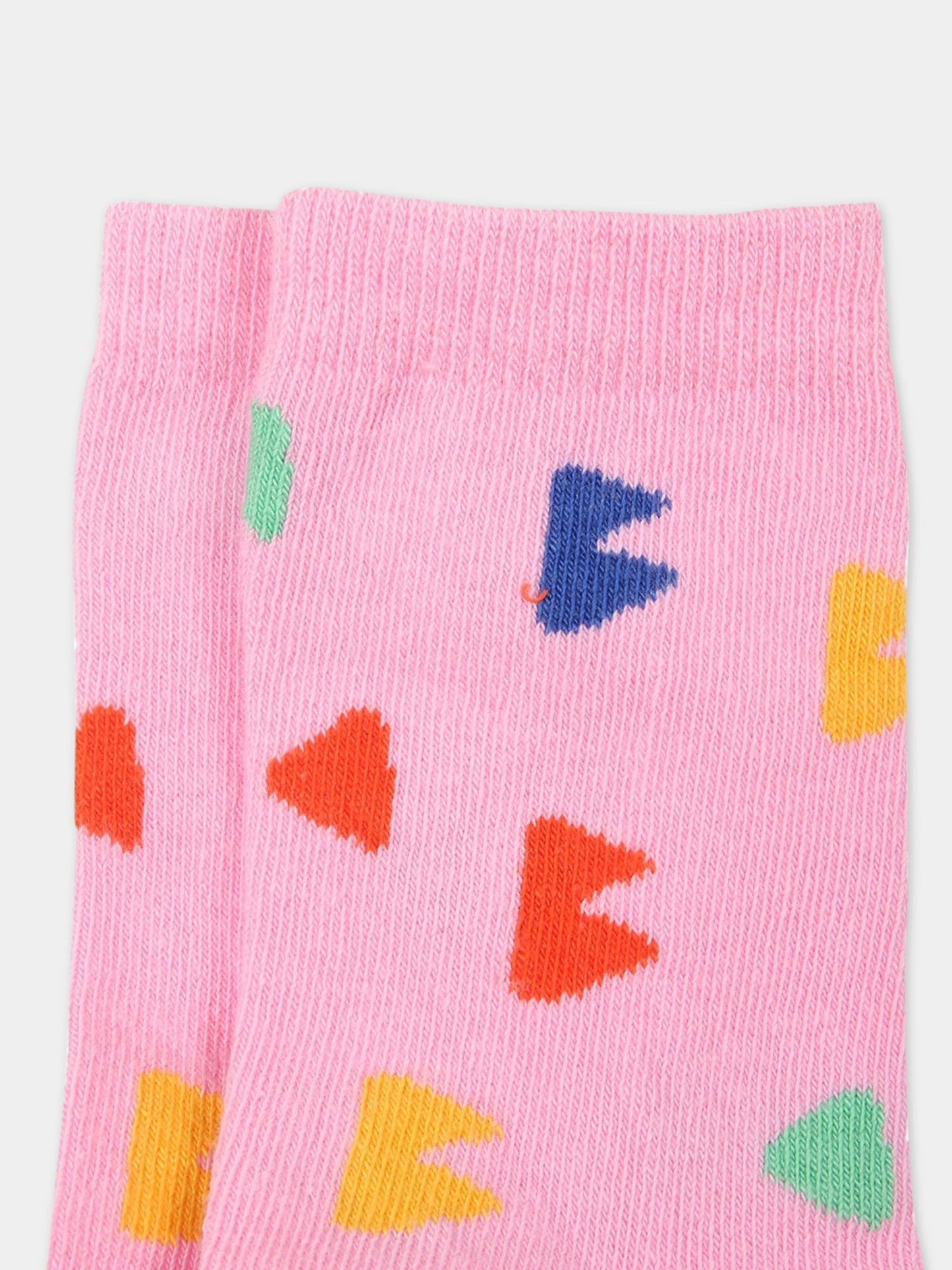 Calze rosa per bambina con montagne,Bobo Choses,122AI047