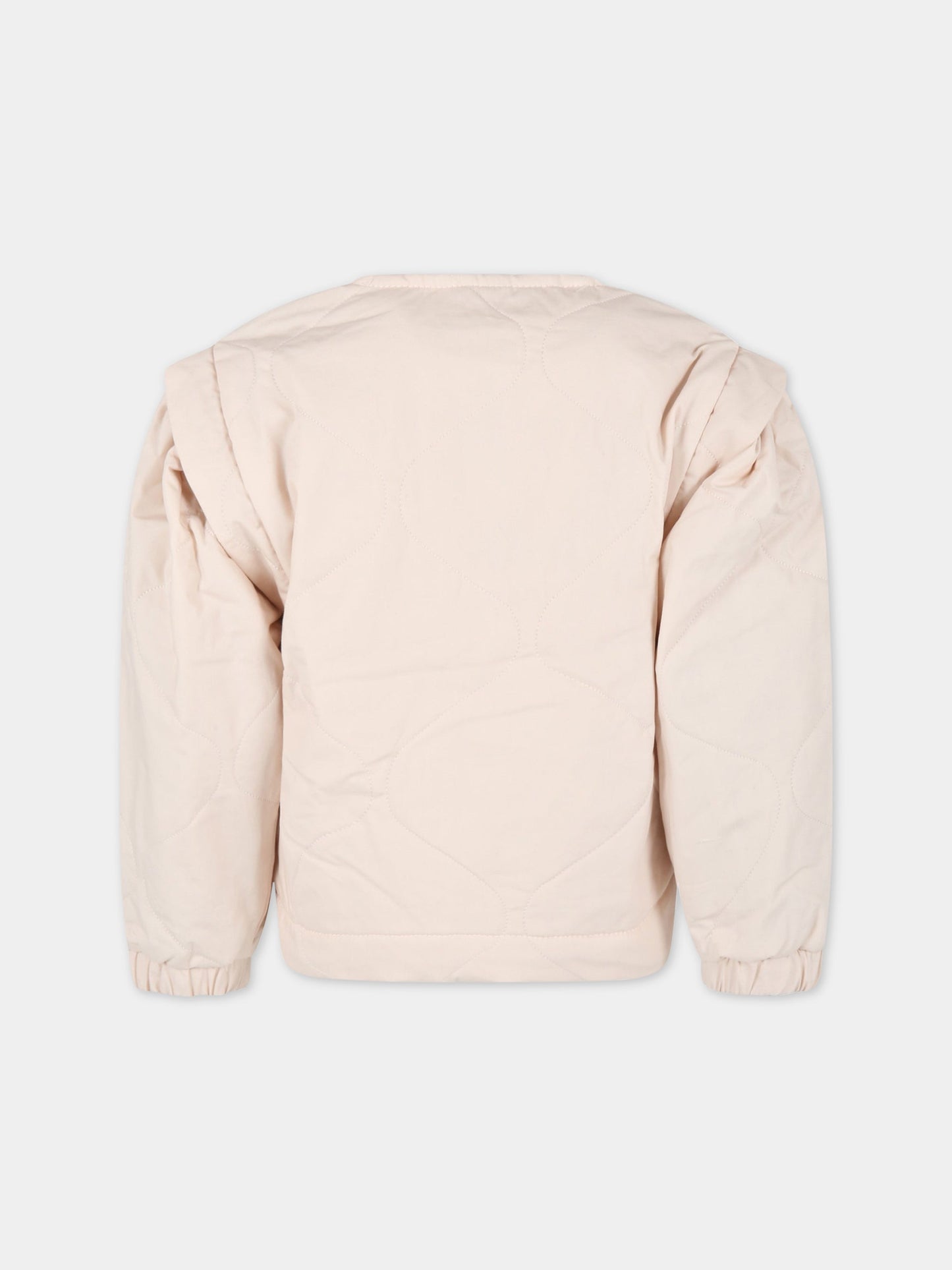 Giacca Colette rosa per bambina con patch logato,The New Society,W22-K/OW01-COLETTE