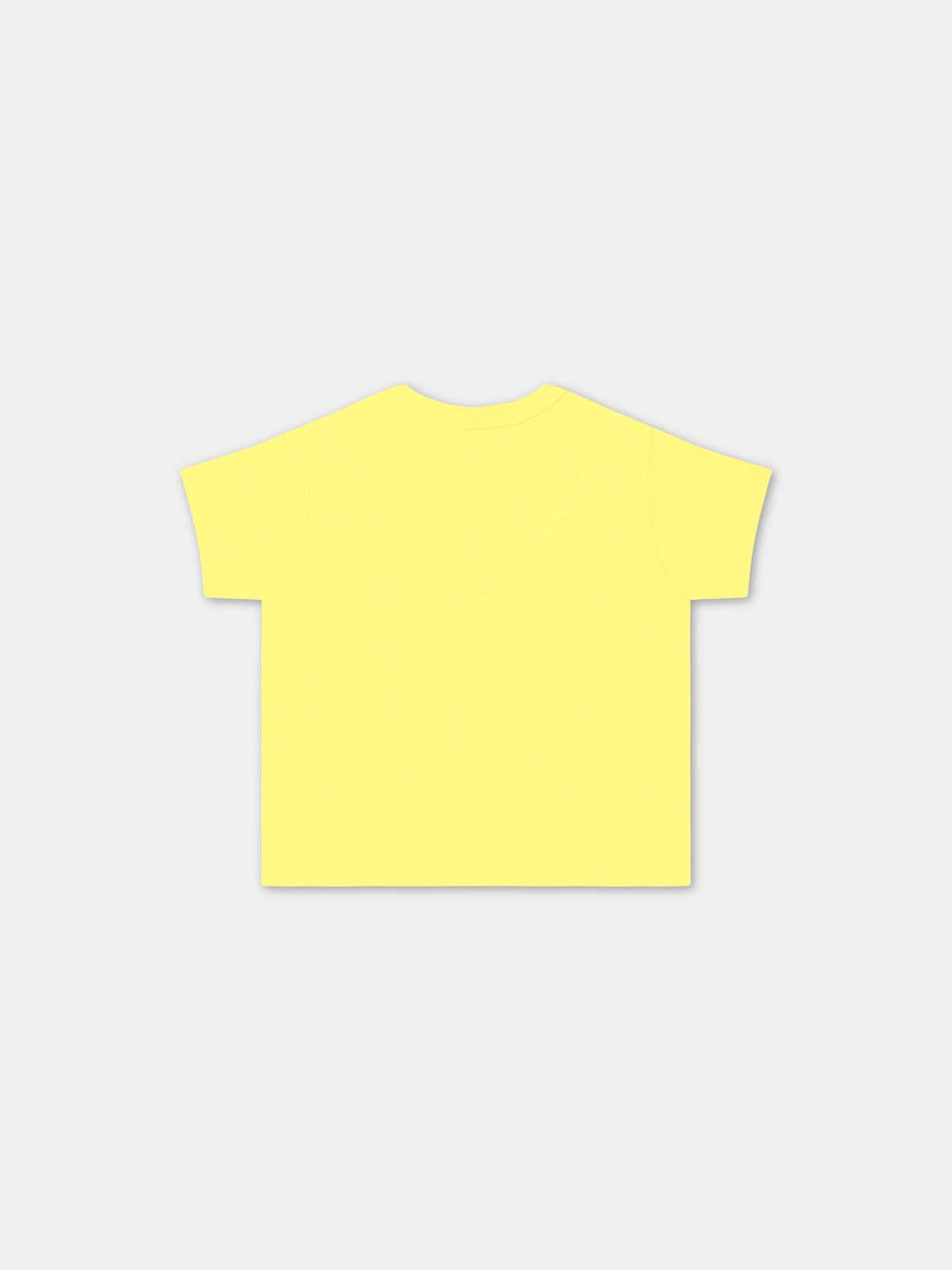 T-shirt gialla per neonato con pony blu ricamato,Ralph Lauren Kids,832904087