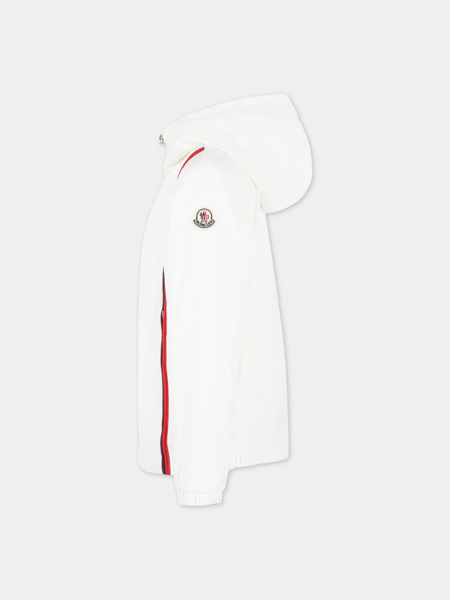 Giacca Darvas bianca a vento per bambino con patch logato,Moncler Kids,954 1A00010 54A91 034