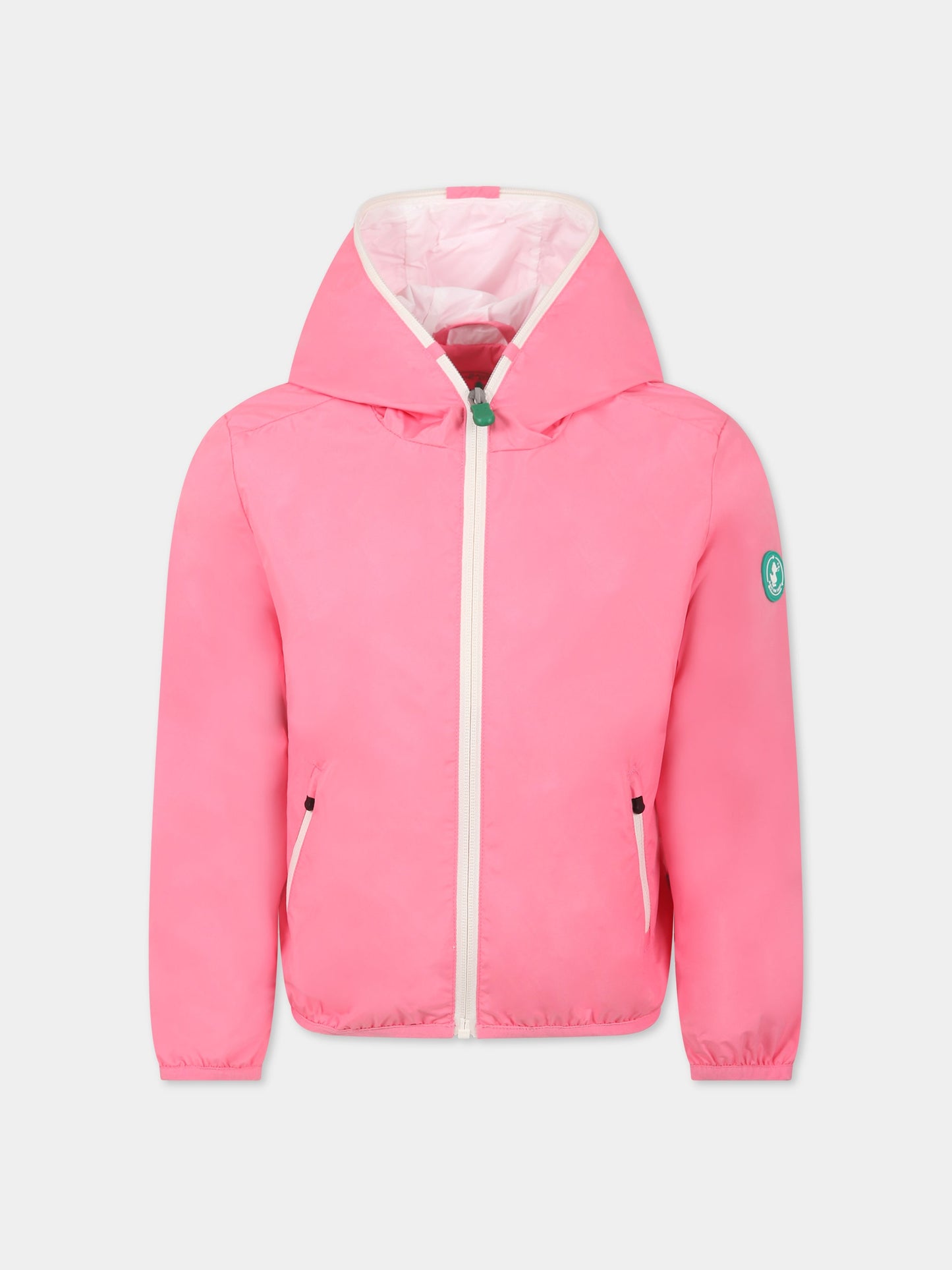 Giubbotto rosa Noel per bambina con logo,Save The Duck Kids,J37320X WIND16 80018