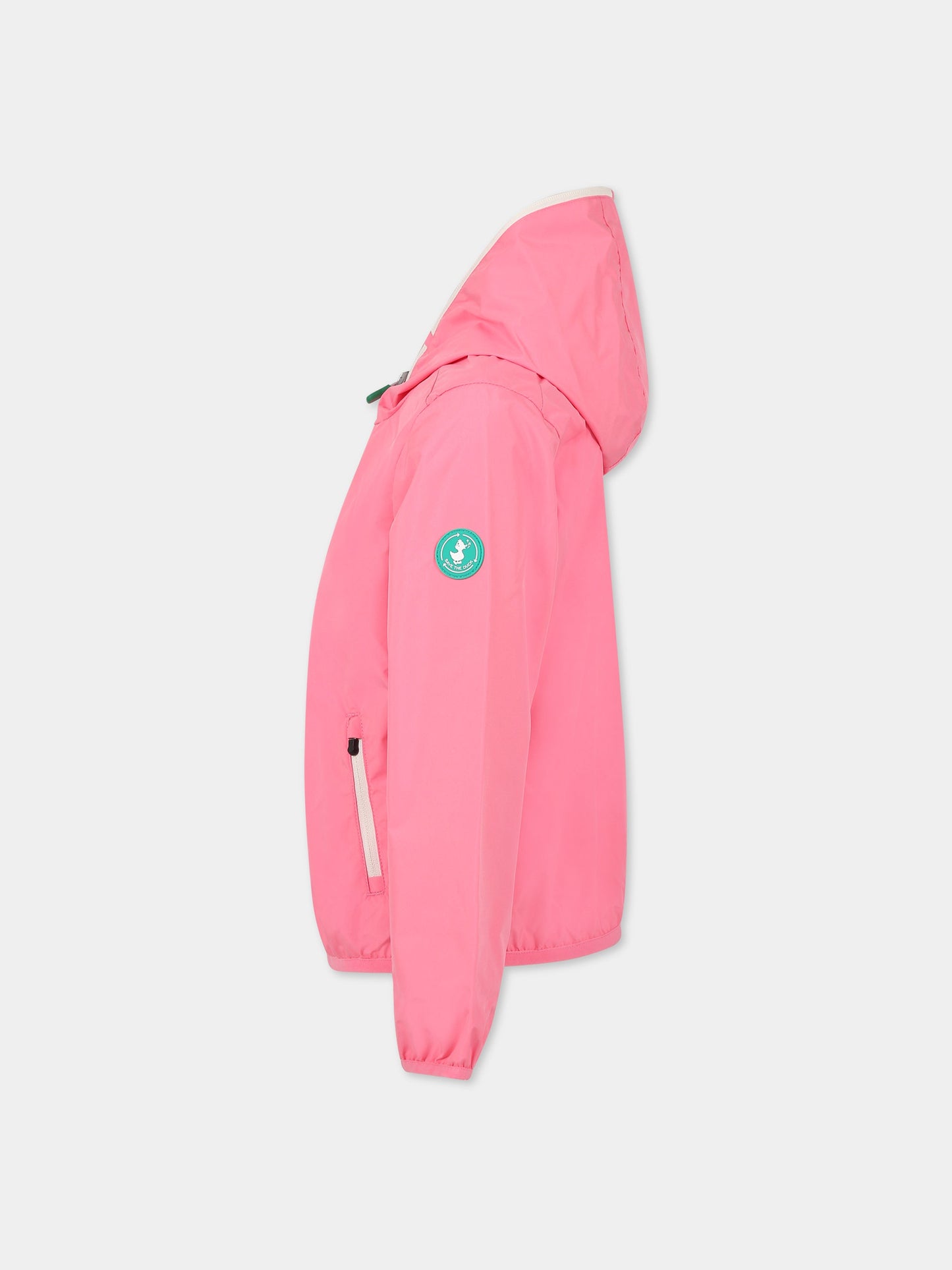 Giubbotto rosa Noel per bambina con logo,Save The Duck Kids,J37320X WIND16 80018