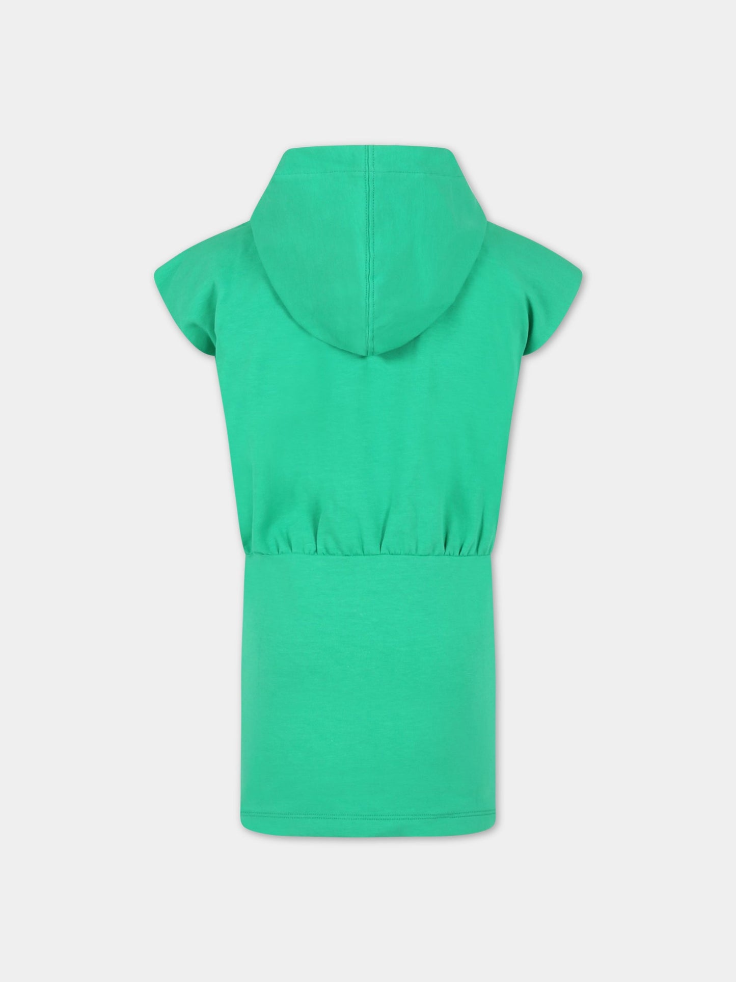 Vestito verde per bambina con logo rosa,Chiara Ferragni Collection,59A906 1005 026F