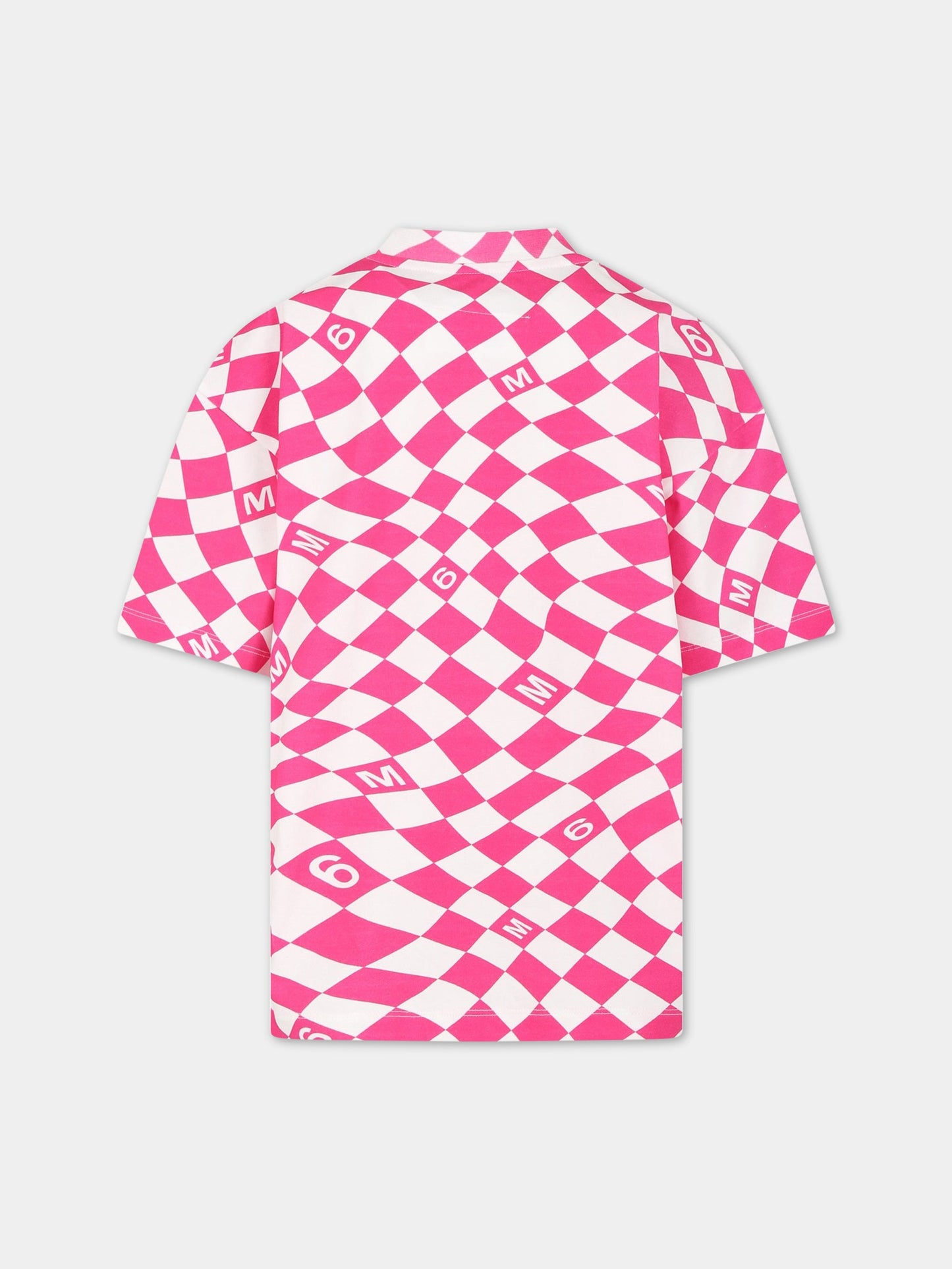 T-shirt multicolor per bambina con logo,Mm6 Maison Margiela,M60364-MM00E-M6C11