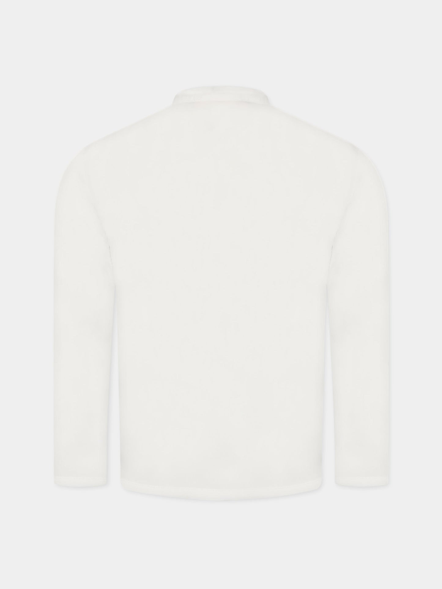 Camicia bianca per bambino con stampa e scritta I love doodle ,Le Petit Coco,LMCA021C CA267 0025