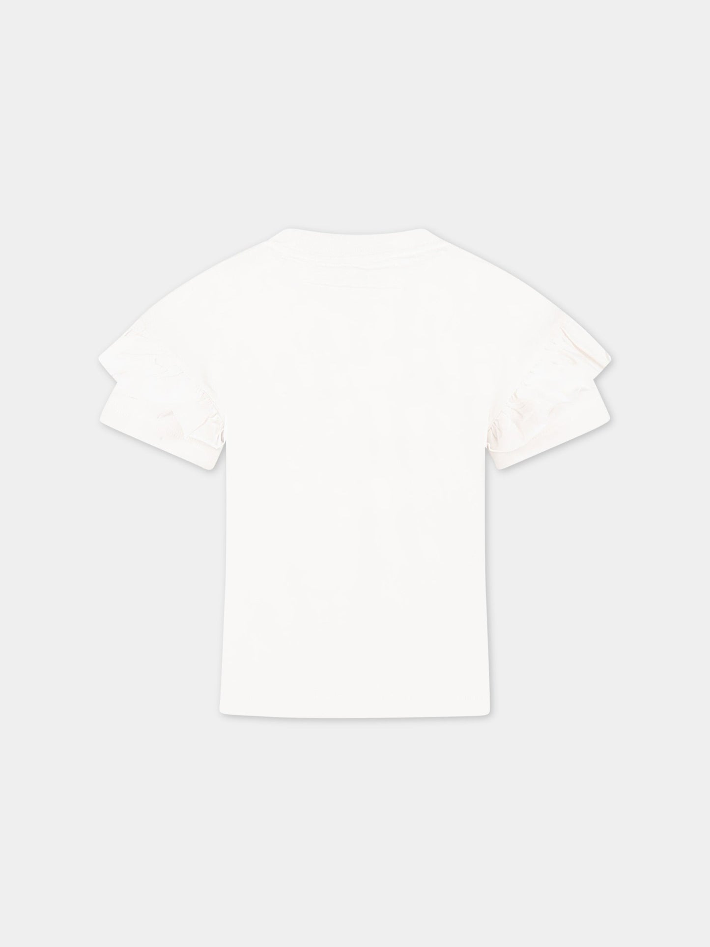 T-shirt bianca per bambina con stampa Snoopy,Philosophy,PJTS135 JE138 0025