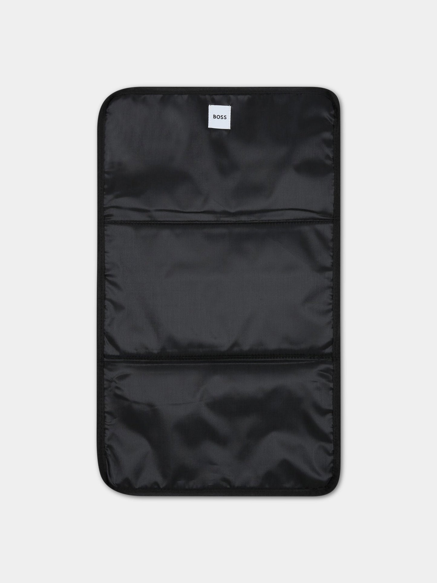Borsa-mamma nera per neonato con patch logato,Boss,J90309 09B