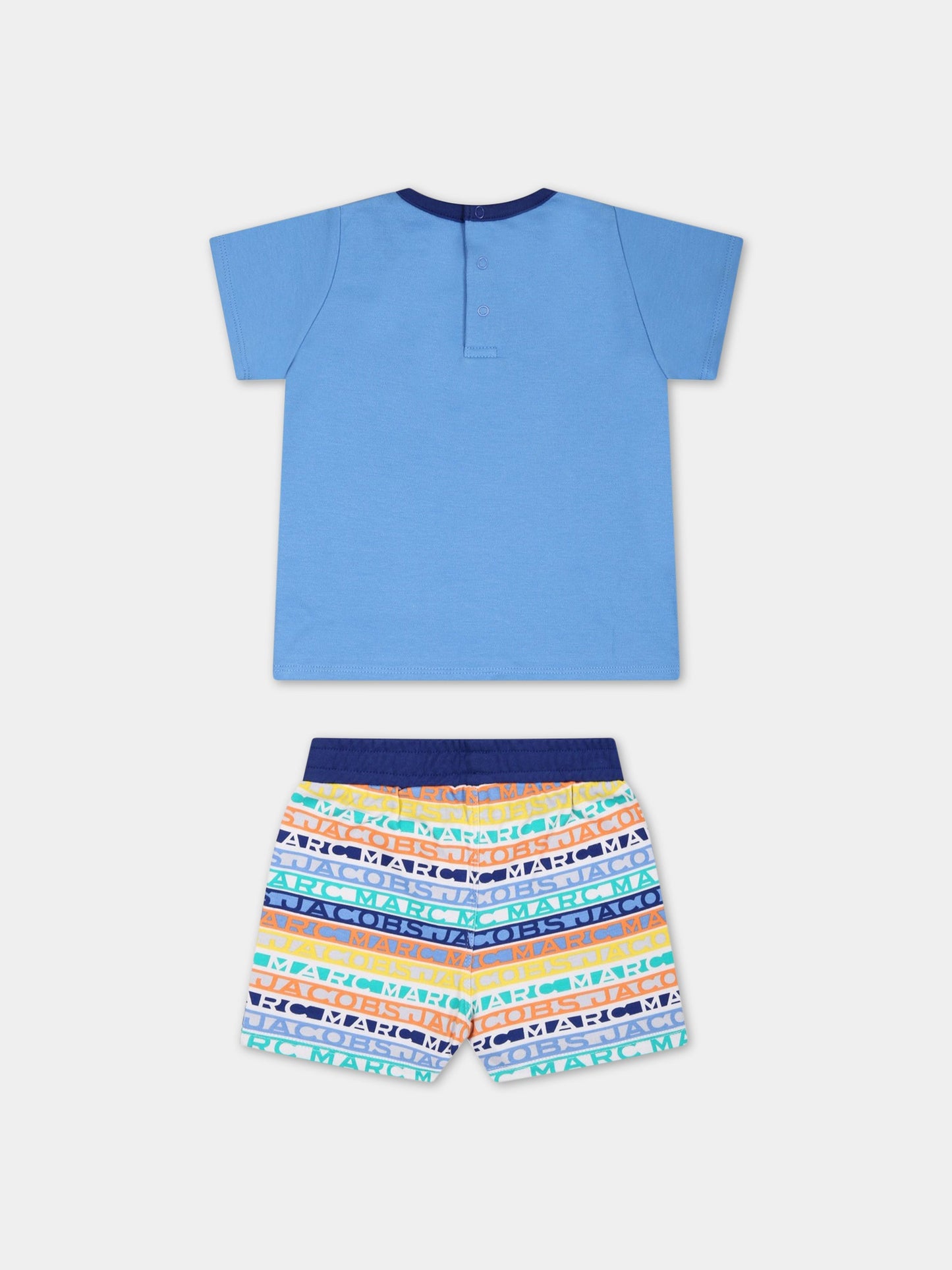 Completo multicolor per neonato con stampa e logo,Little Marc Jacobs,W98162 784