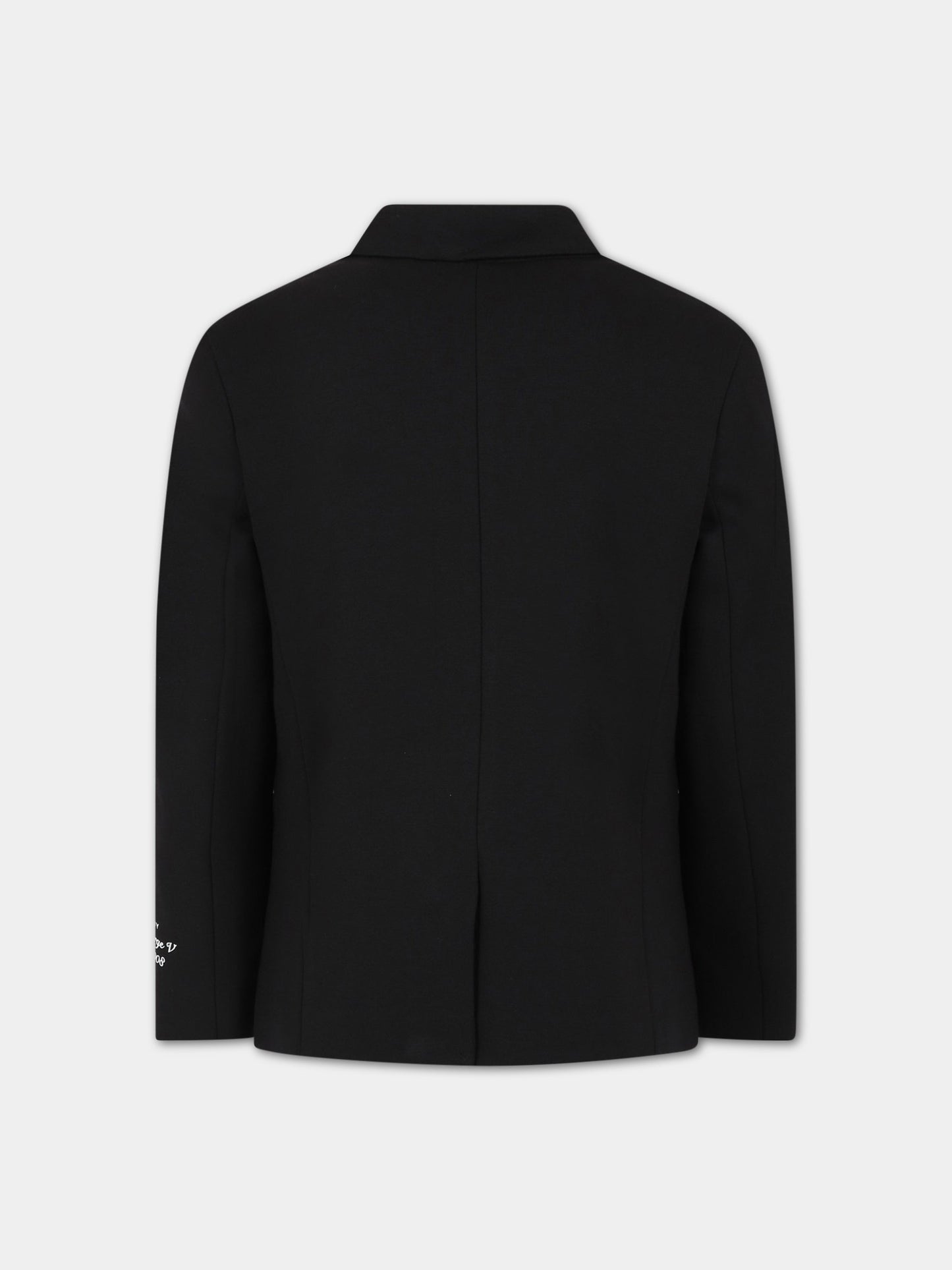 Giacca nera per bambino con monogramma,Givenchy Kids,H26126 09B