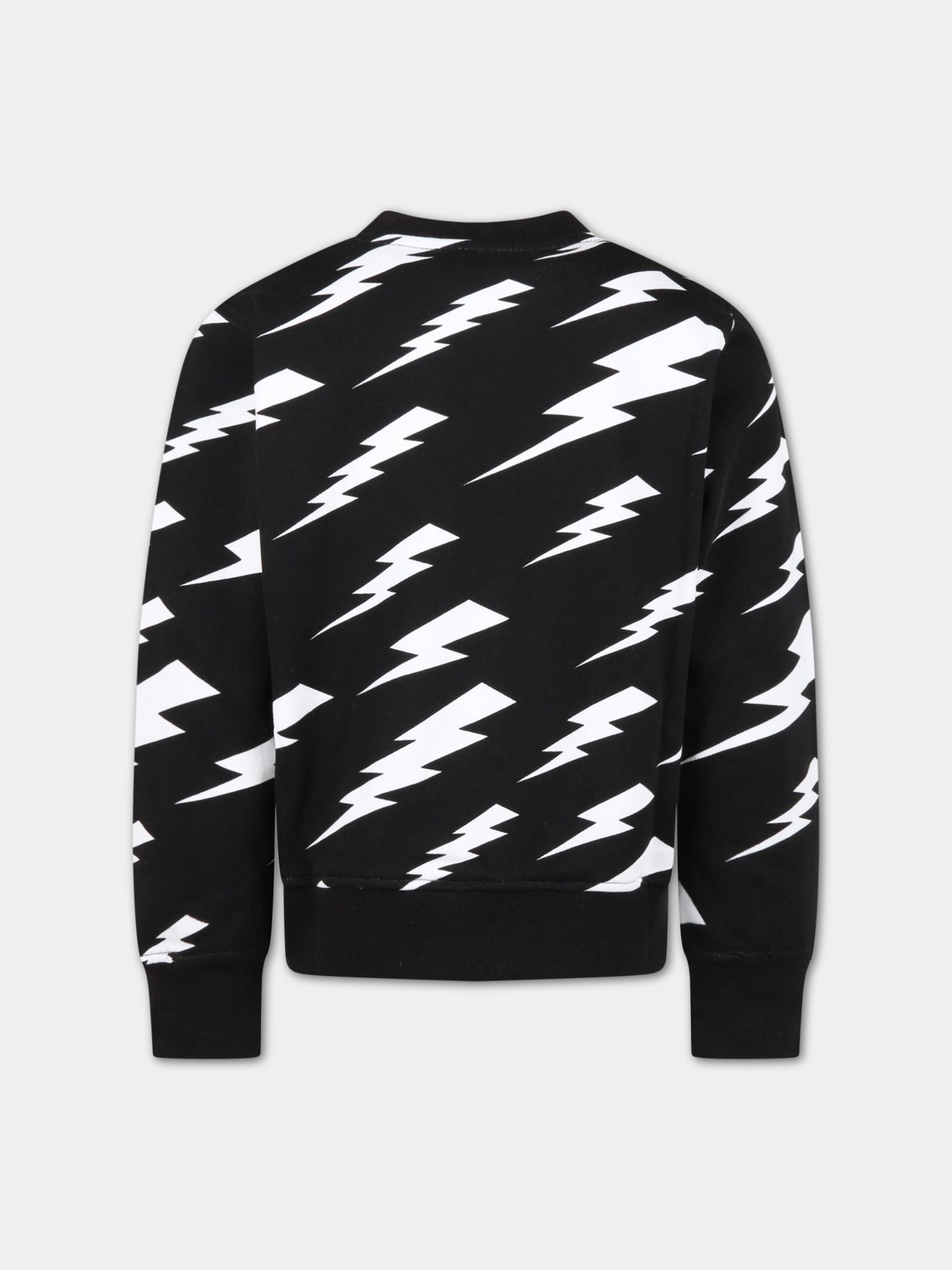 Felpa nera per bambino con saette,Neil Barrett Kids,033591 110