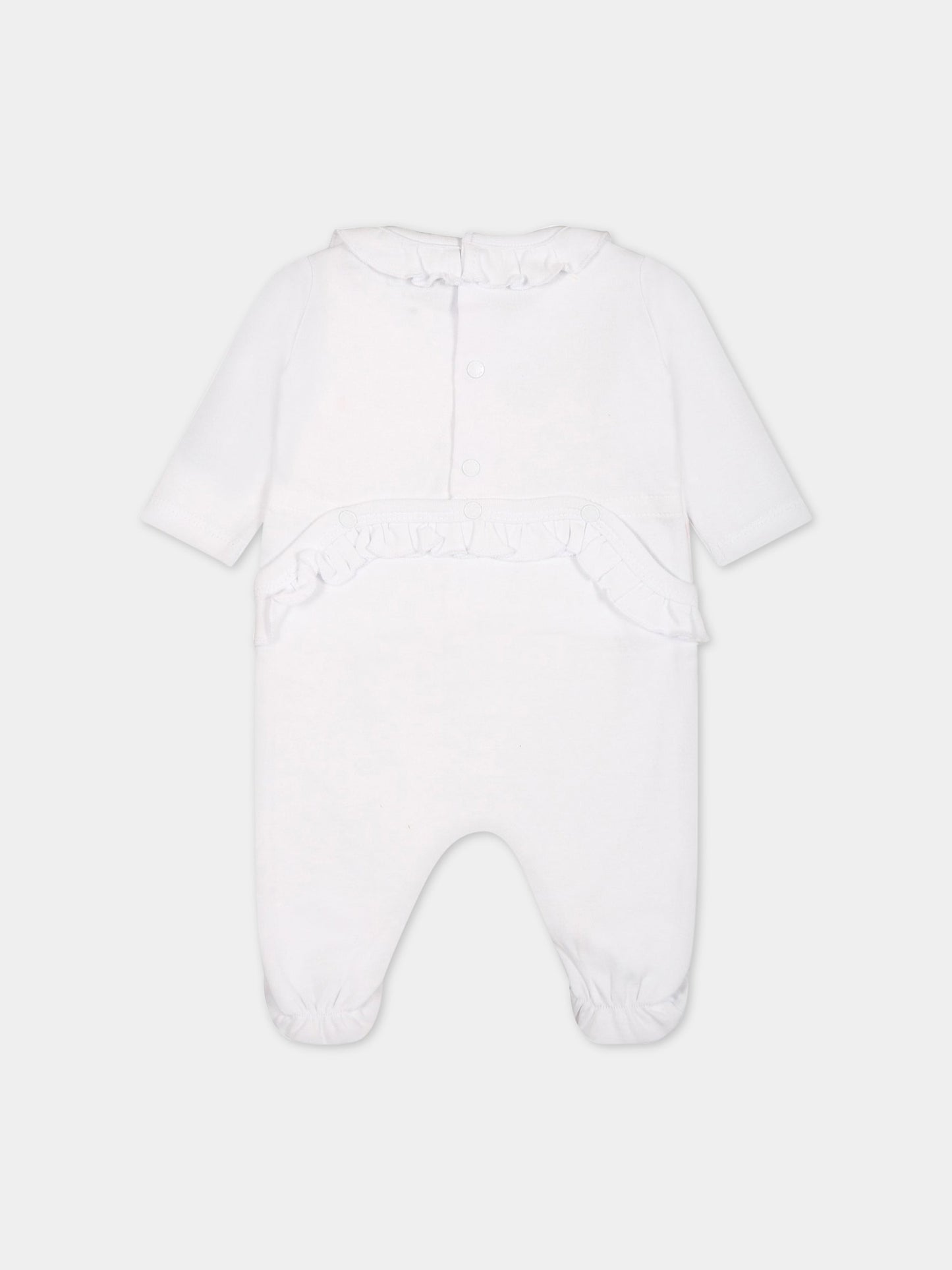 Tutina bianca per neonata con iconica tigre,Kenzo Kids,K97049 10P