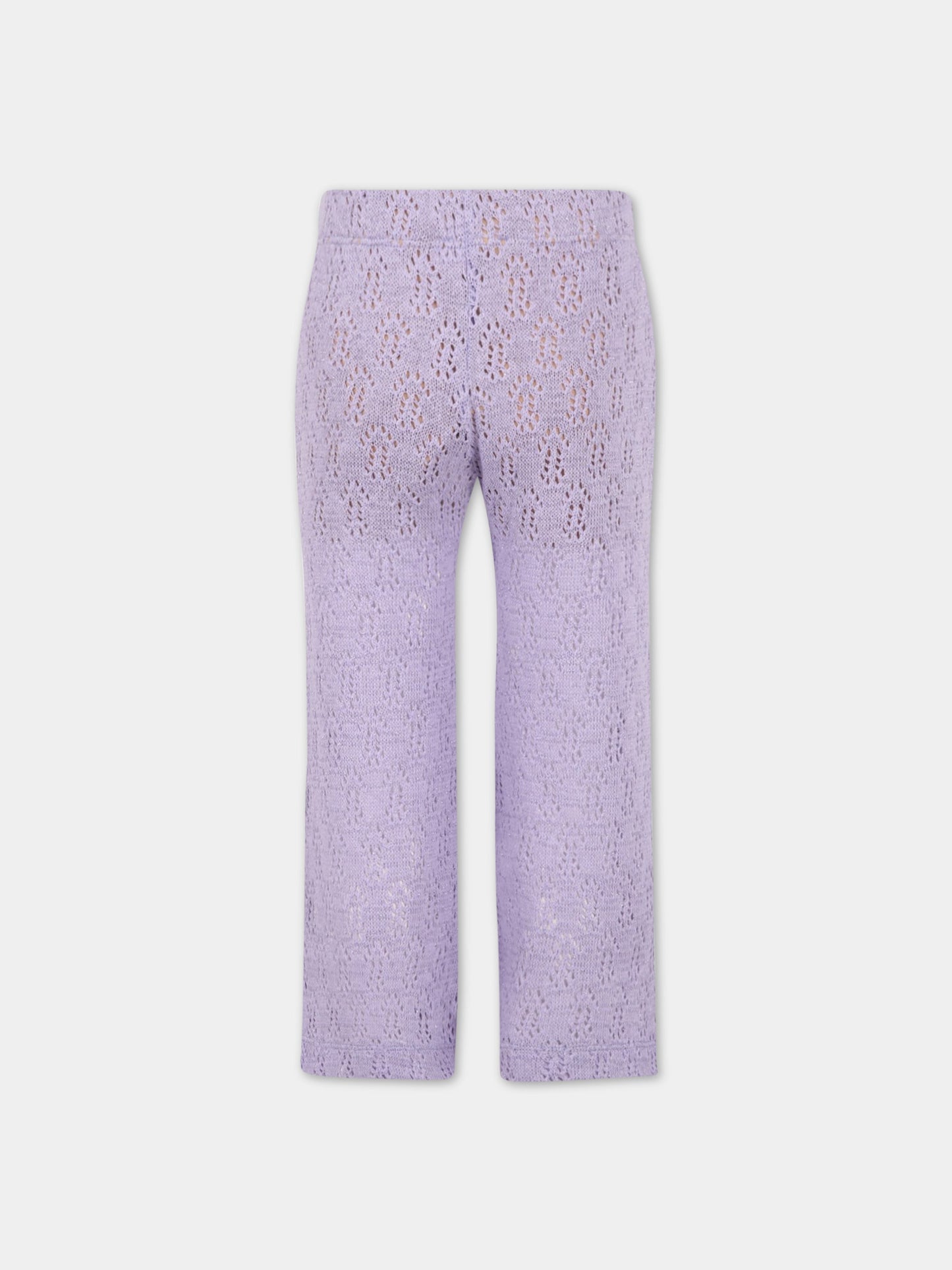 Pantaloni viola per bambina,Caffe' D'orzo,ZS6B30 Q0009 522