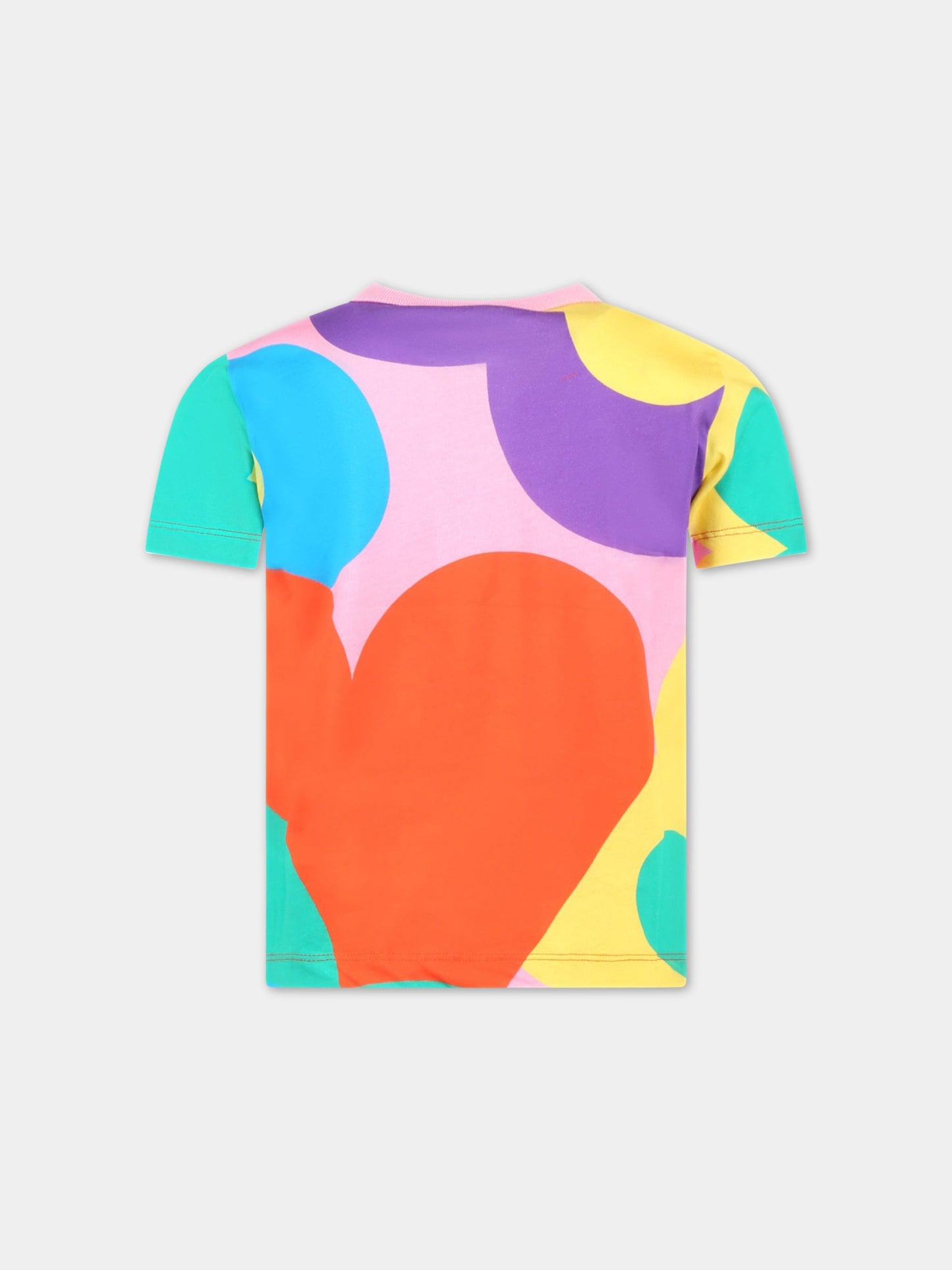 T-shirt multicolor per bambina con scritta Love,Stella Mccartney Kids,TS8A91 Z0902 999MC