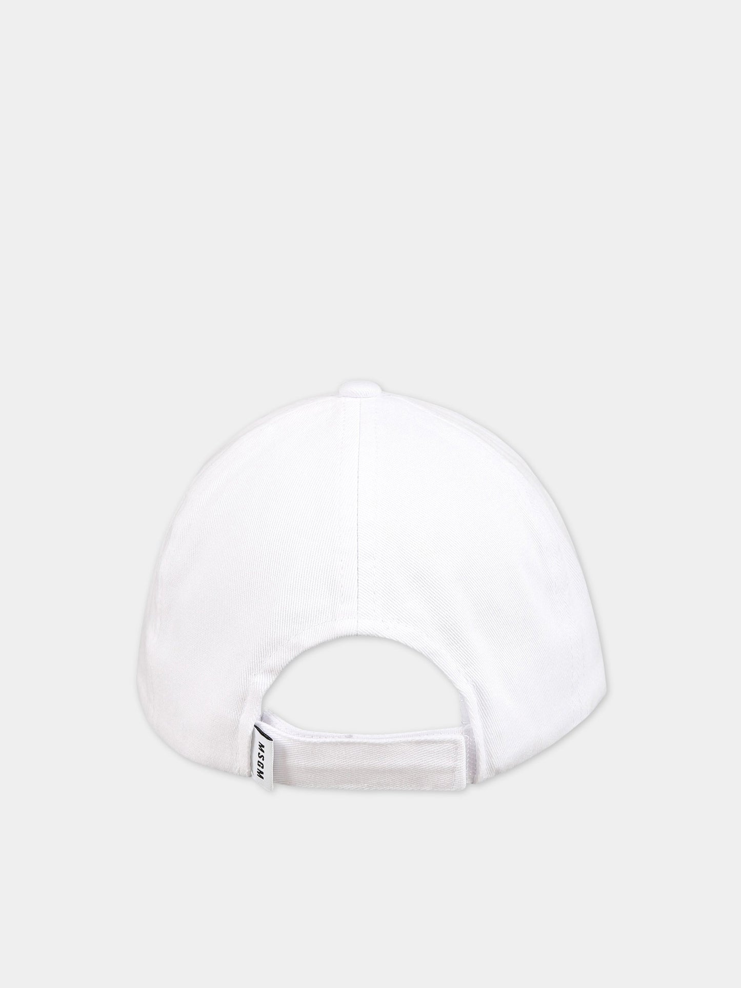 Cappello bianco per bambina con logo,Msgm Kids,MS029389 001