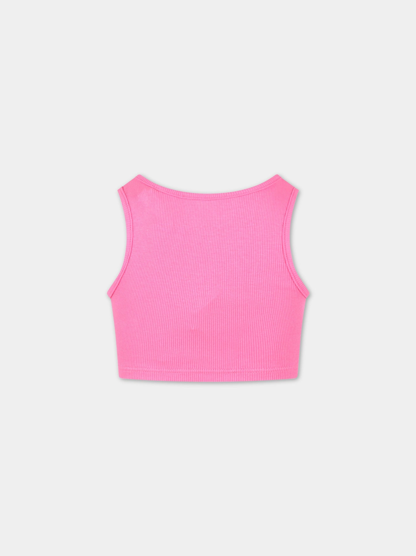 Top fucsia per bambina con logo bianco,Off White,OGAD002S23JER0013201