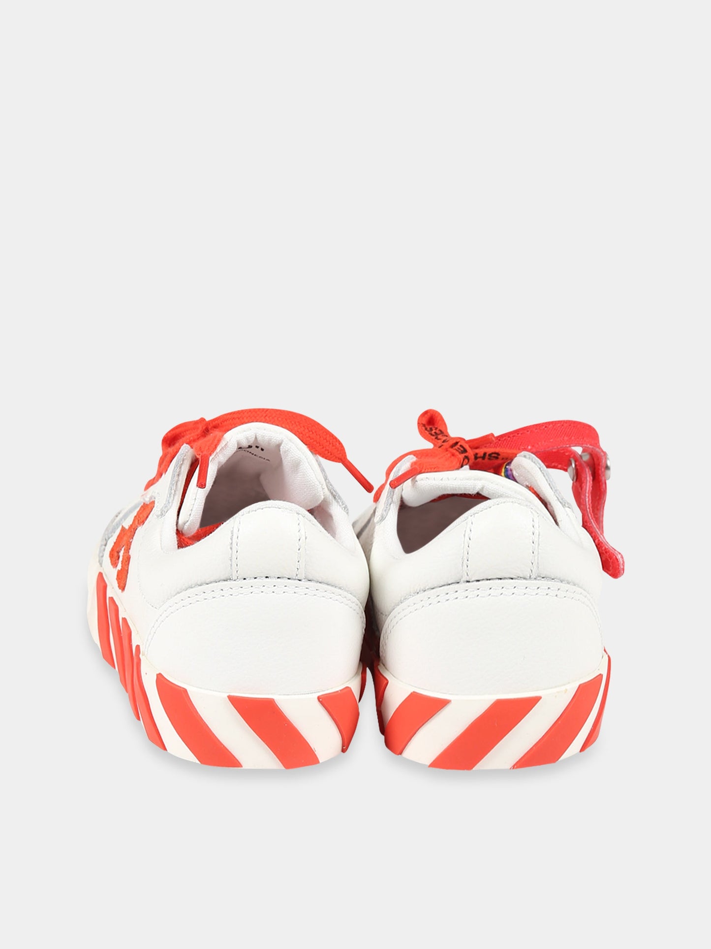 Sneakers bianche per bambini con iconiche frecce rosse,Off White,OBIA003S23LEA0010125
