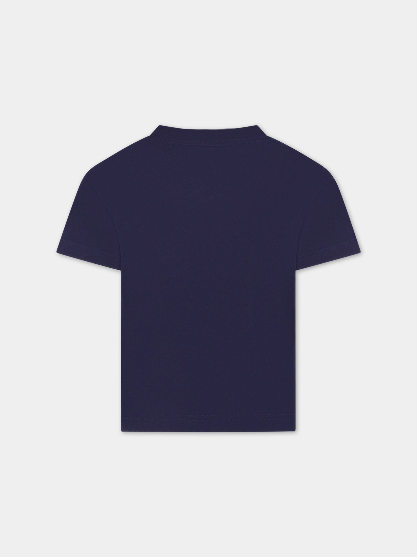 T-shirt blu per bambino con Smiley,Palm Angels,PBAA001S23JER0024615