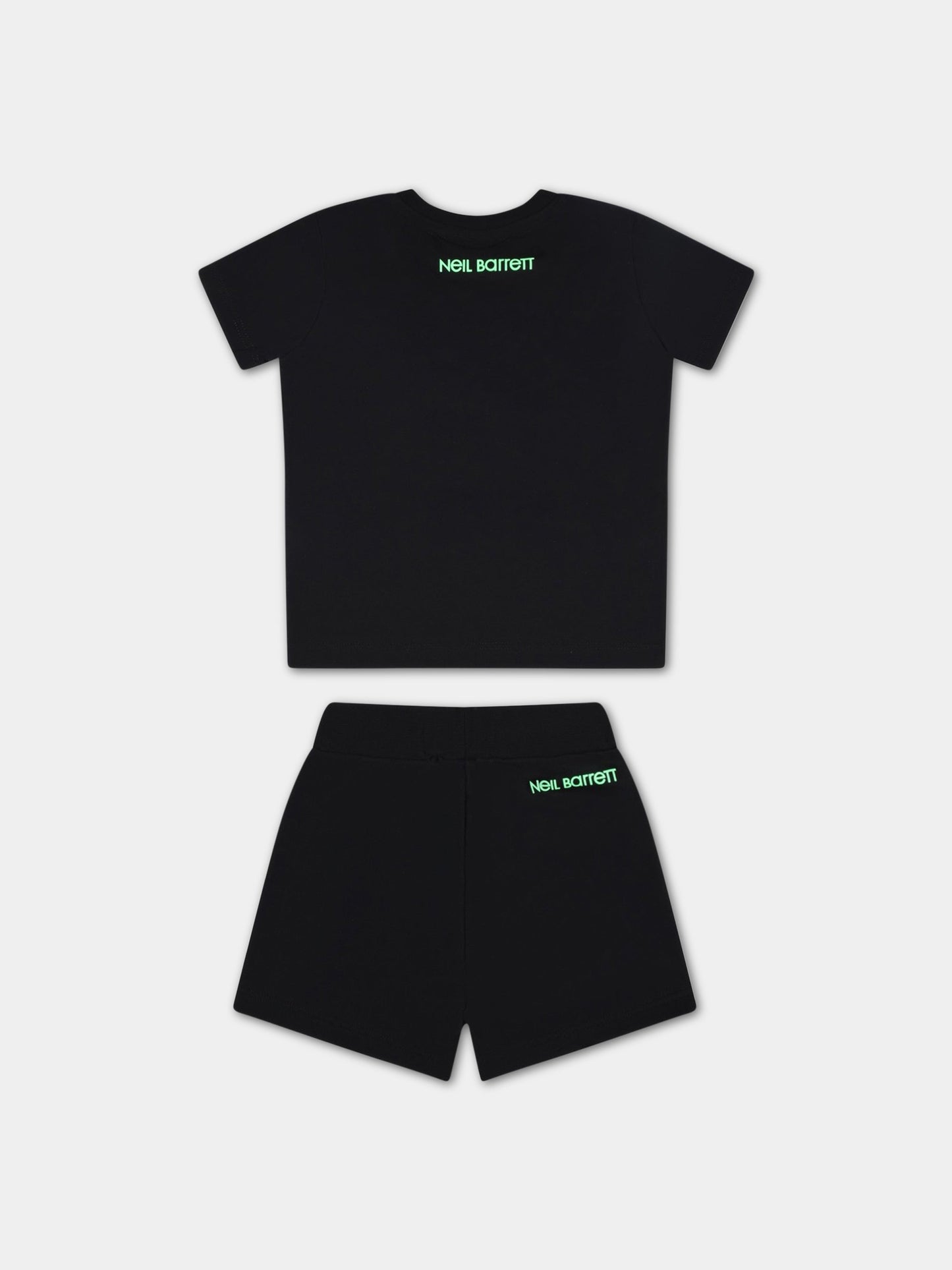 Tuta nera per neonato con iconiche saette,Neil Barrett Kids,033636 110/48