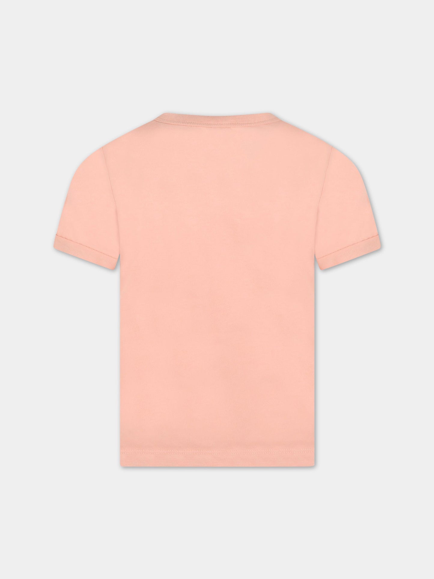 T-shirt rosa per bambina con fragola,Stella Mccartney Kids,8Q8BC1 Z0168 502