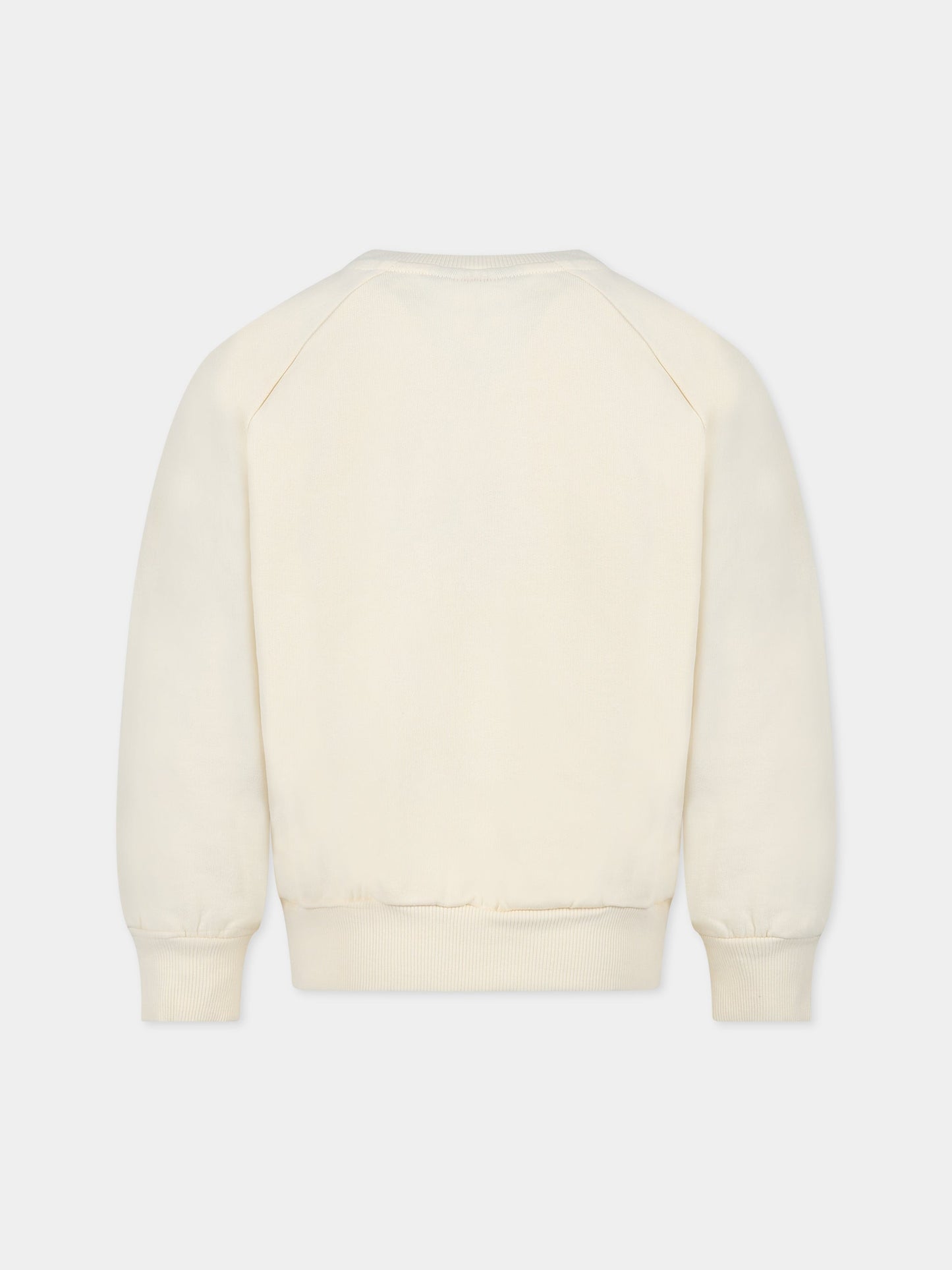 Felpa avorio per bambini con stampa e scritta Sun's up ,Mini Rodini,2322016011