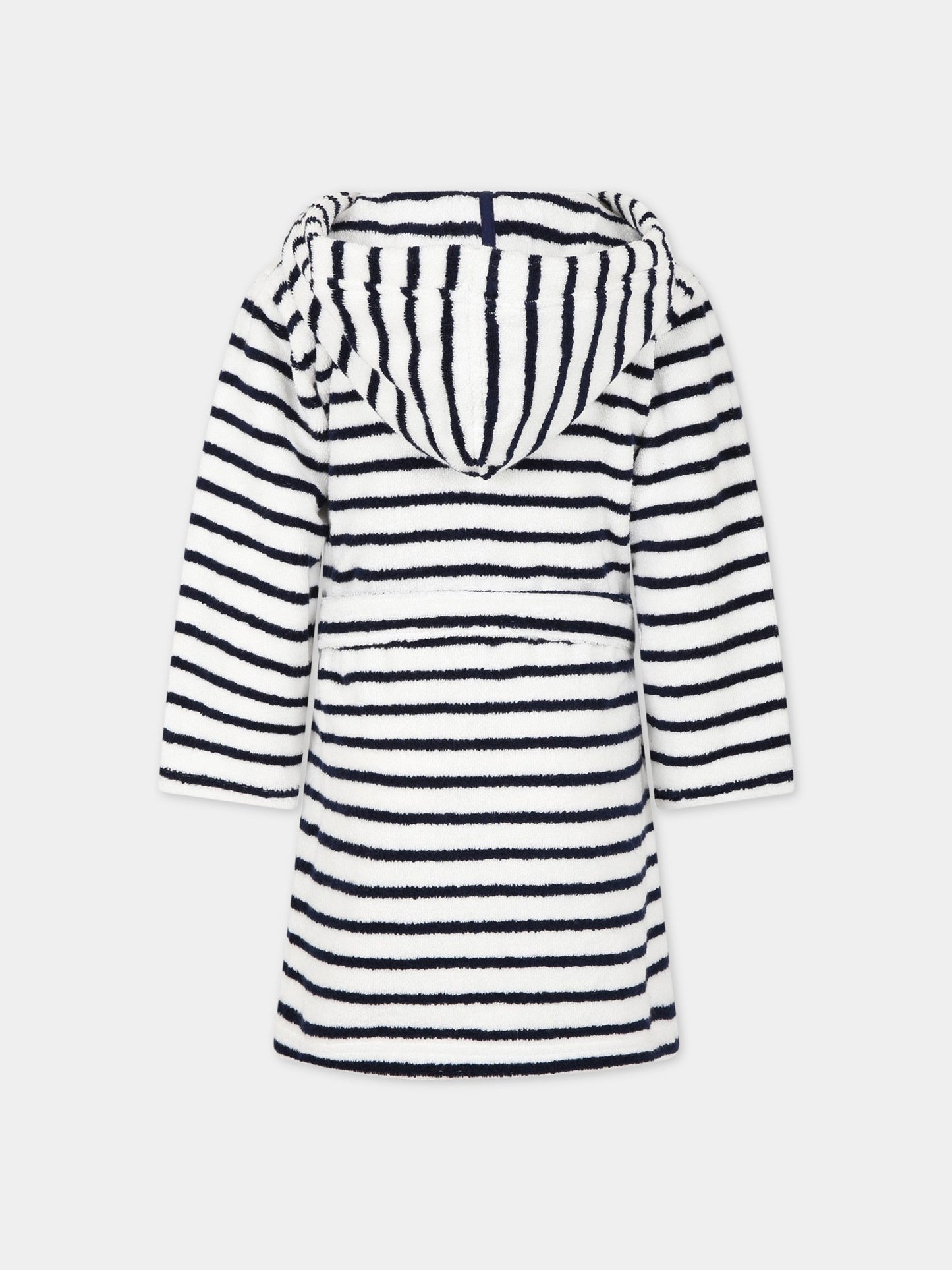 Accappatoio multicolor per bambino con logo,Petit Bateau,A0079 LAIT/MEDIEVAL