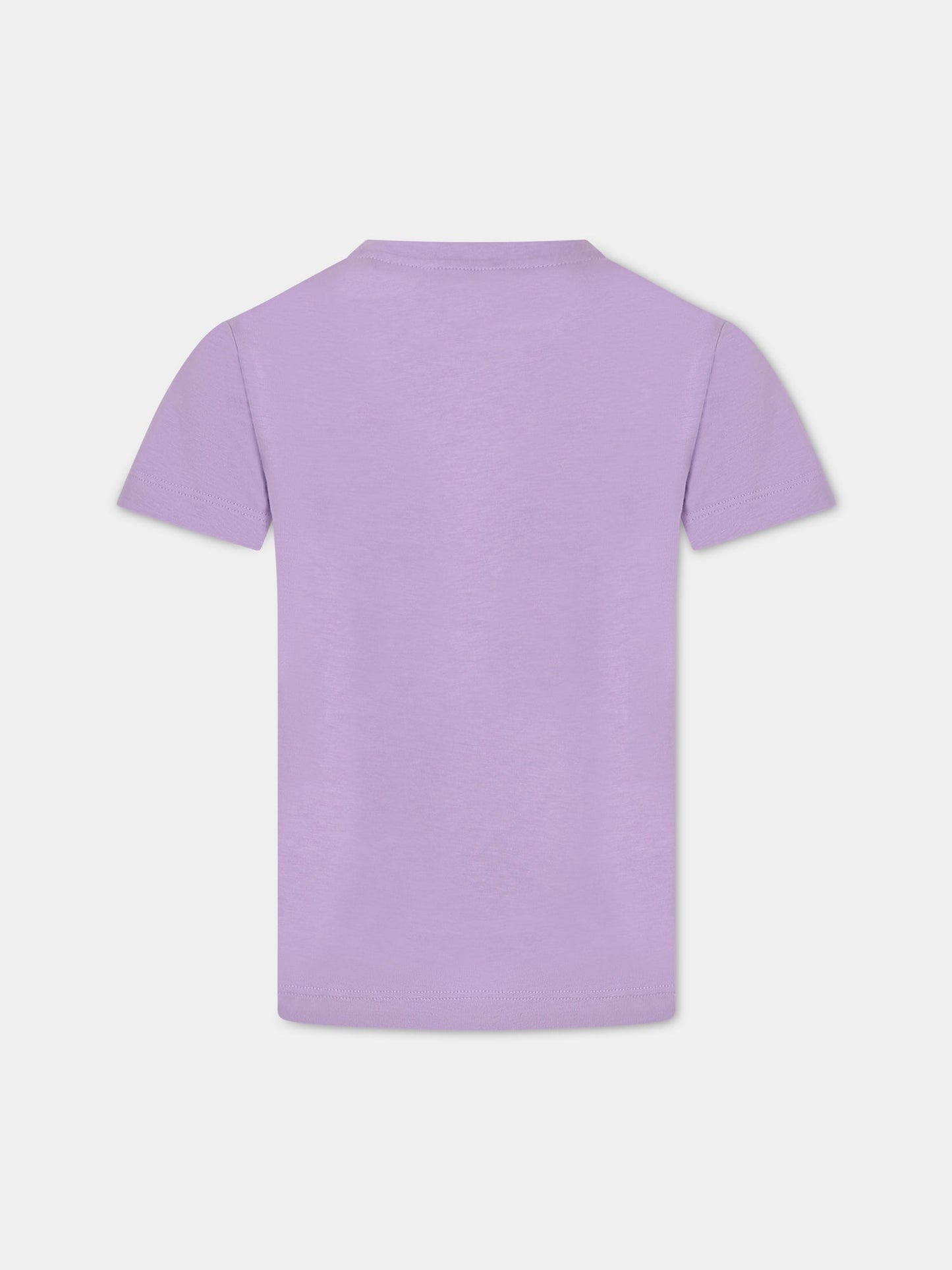 T-shirt viola per bambina con Medusa,Versace,1000052 1A04790 2L720