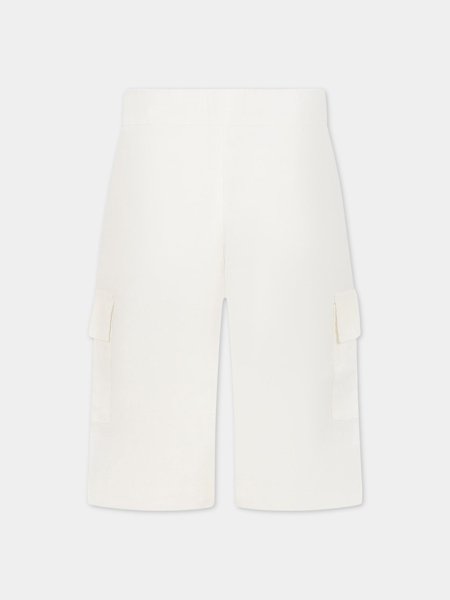 Bermuda avorio per bambino in lino,Zhoe & Tobiah,LIN4 1