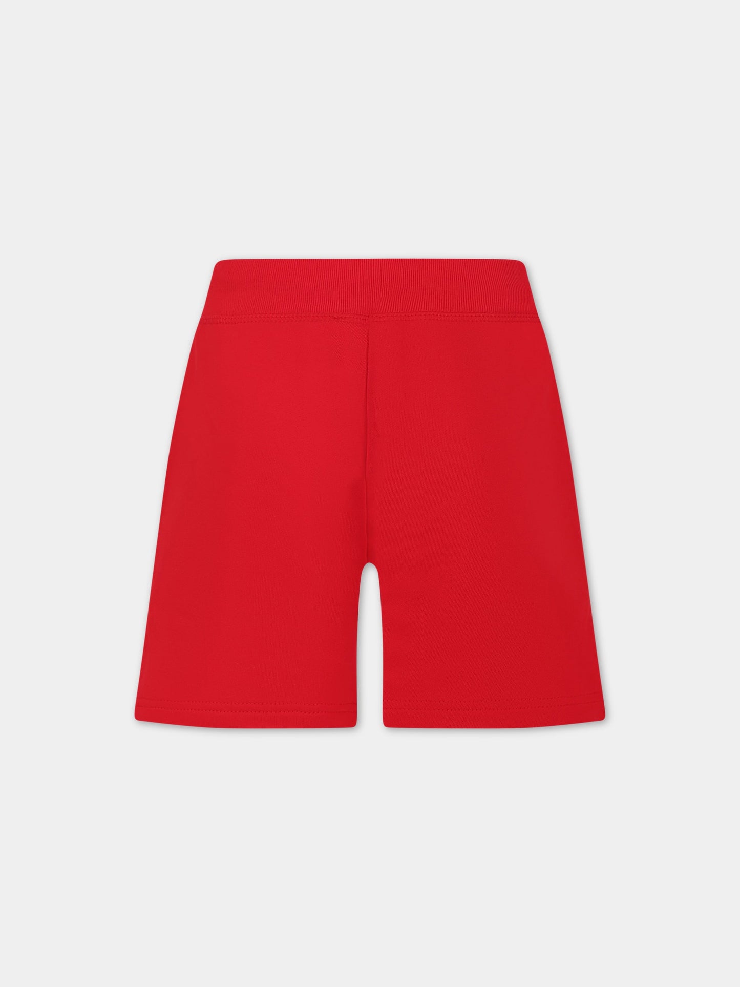Shorts casual rosso per bambino con logo,Dsquared2,DQ1601 D0A2F DQ405
