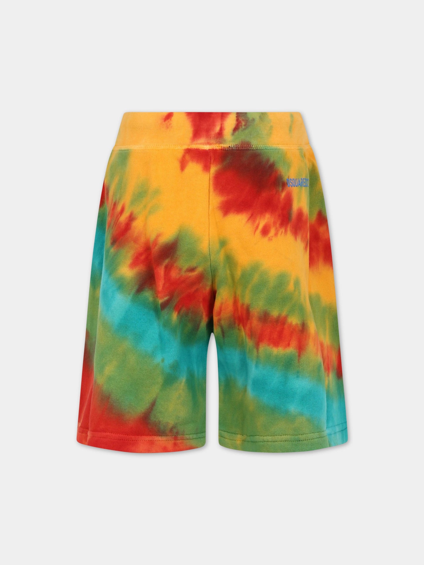 Shorts multicolor per bambino con logo,Dsquared2,DQ1604 D0A3T DQ255