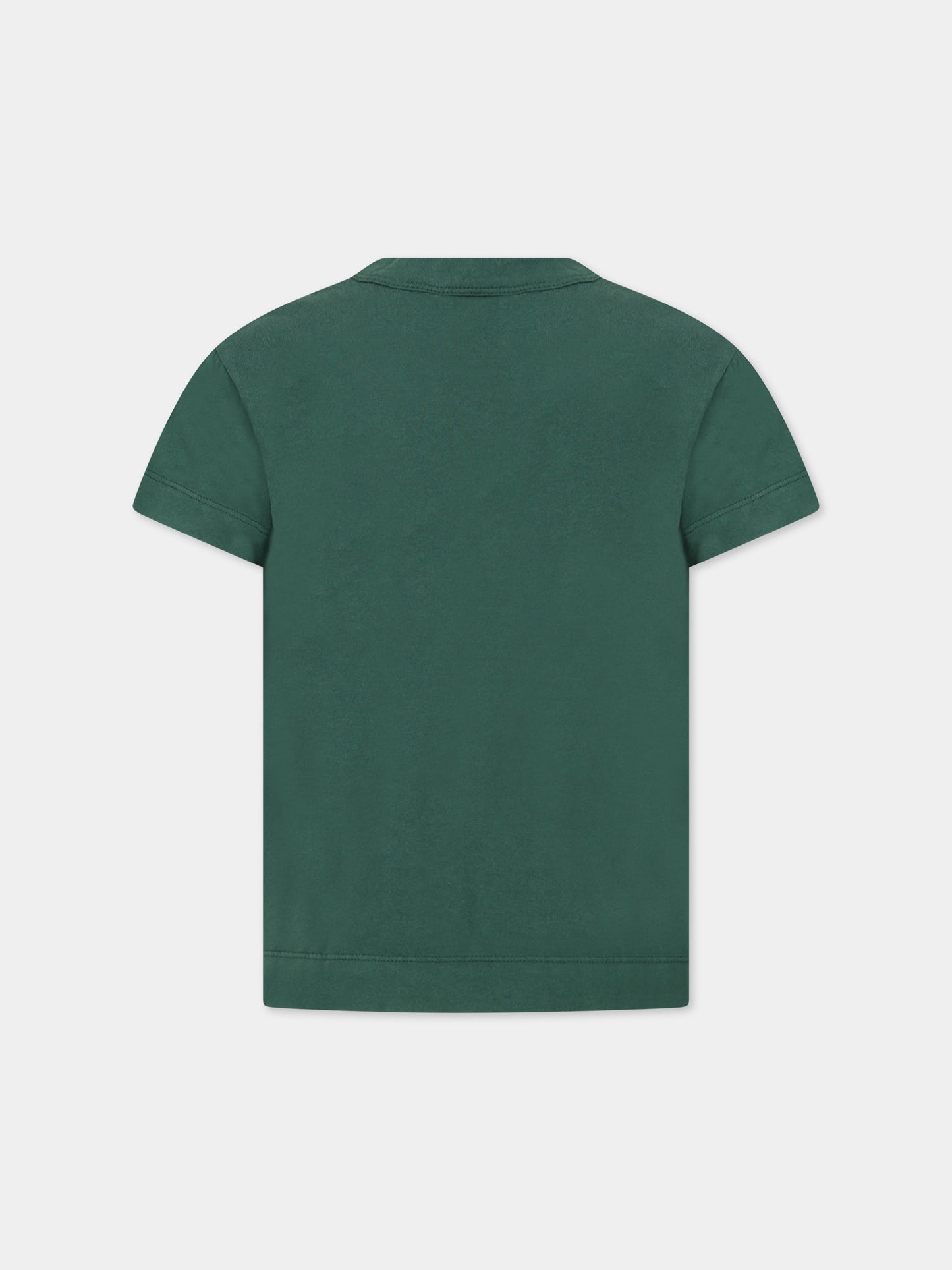 T-shirt verde per bambini con stampa e logo,The Animals Observatory,S23001 146 BO