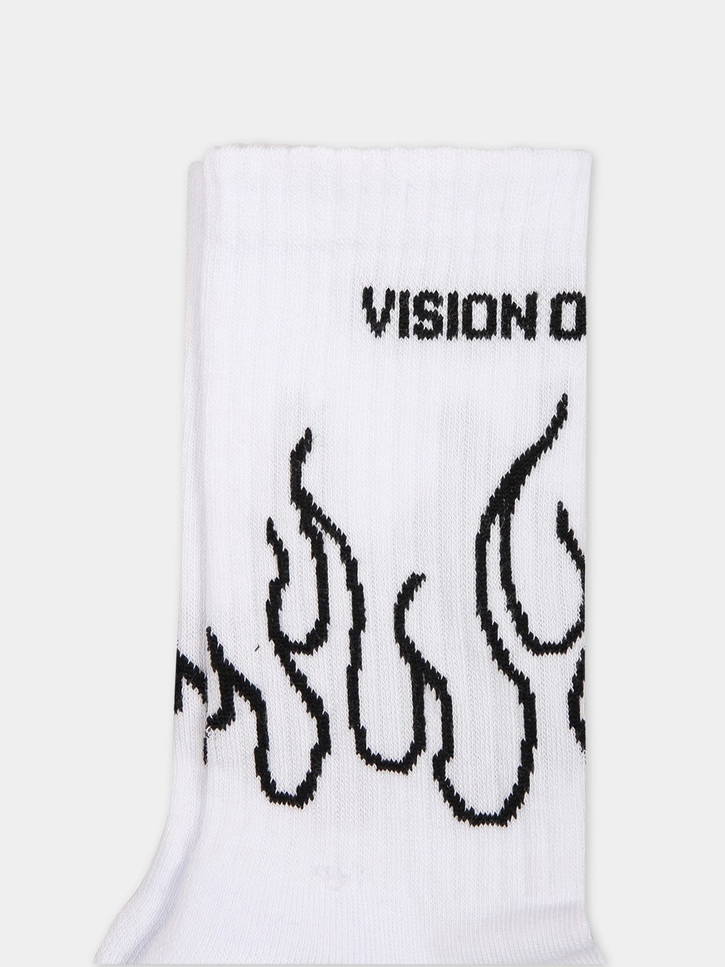 Calze bianche per bambino con logo,Vision Of Super,CZV3100 NERO