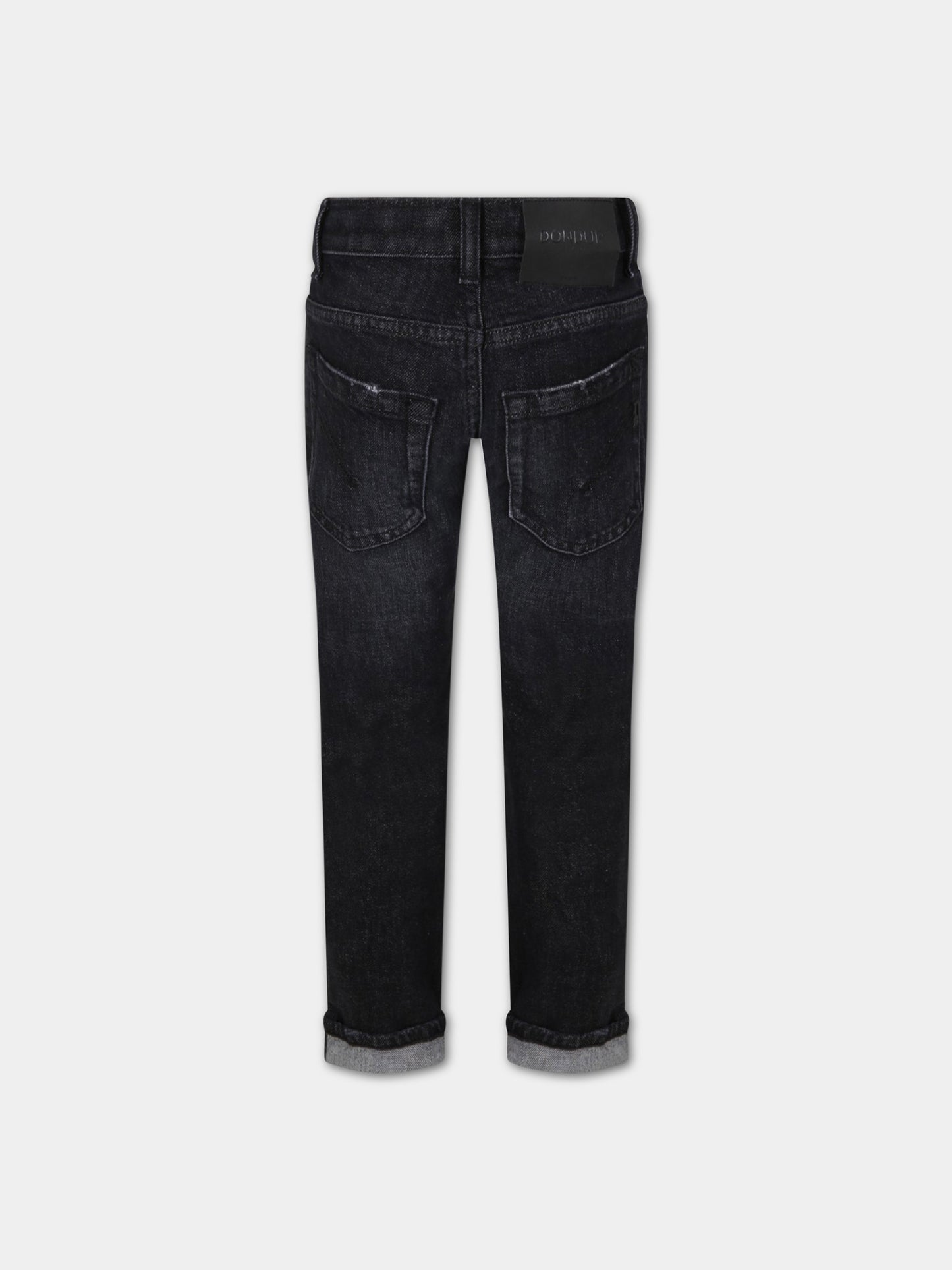 Jeans Brady grigi per bambino con patch logato,Dondup Kids,DMPA165 YD027 N020