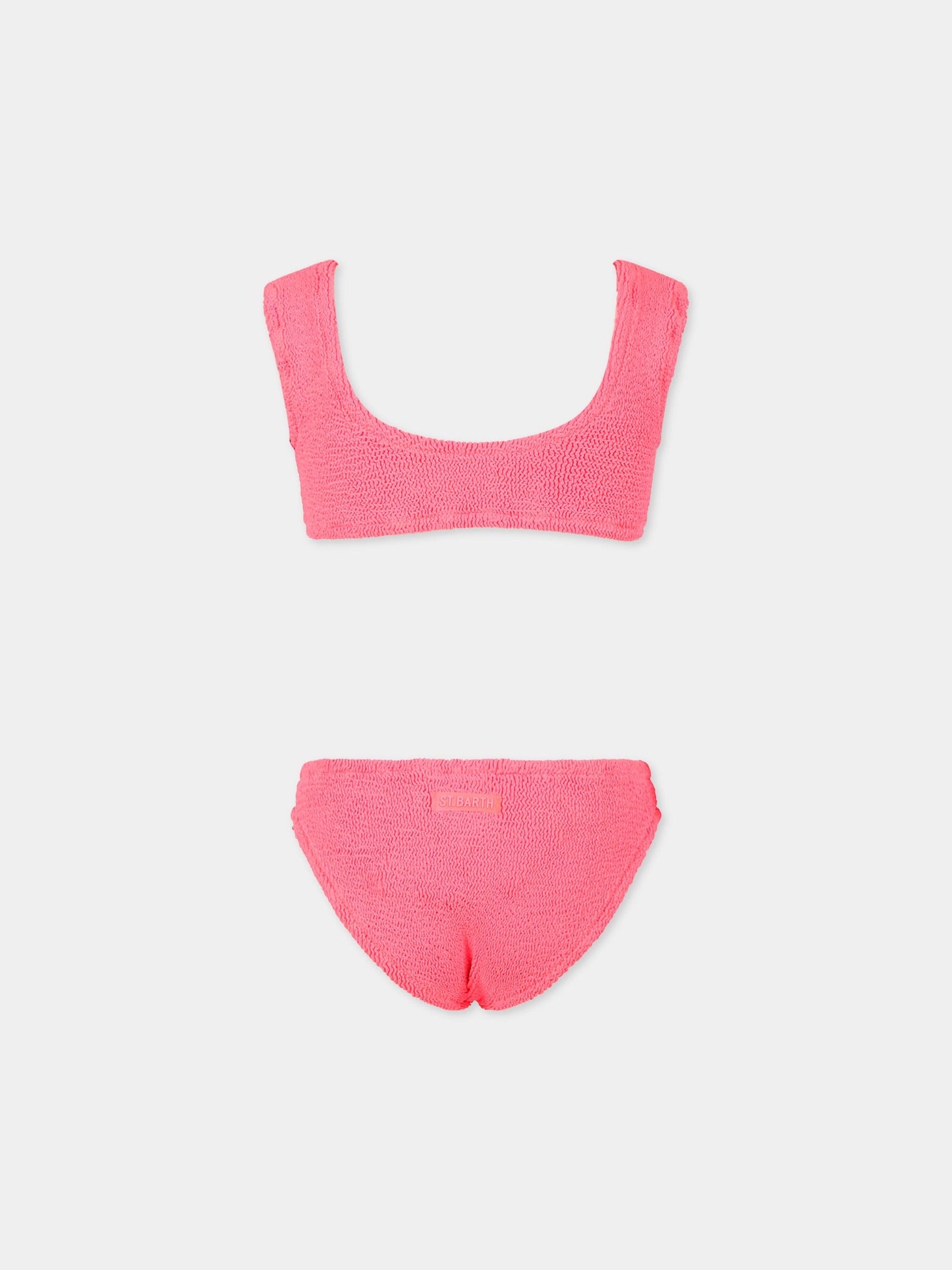 Bikini rosso per bambina con logo,Mc2 Saint Barth,KOURTNEY W JR CRINKLE 42 RING