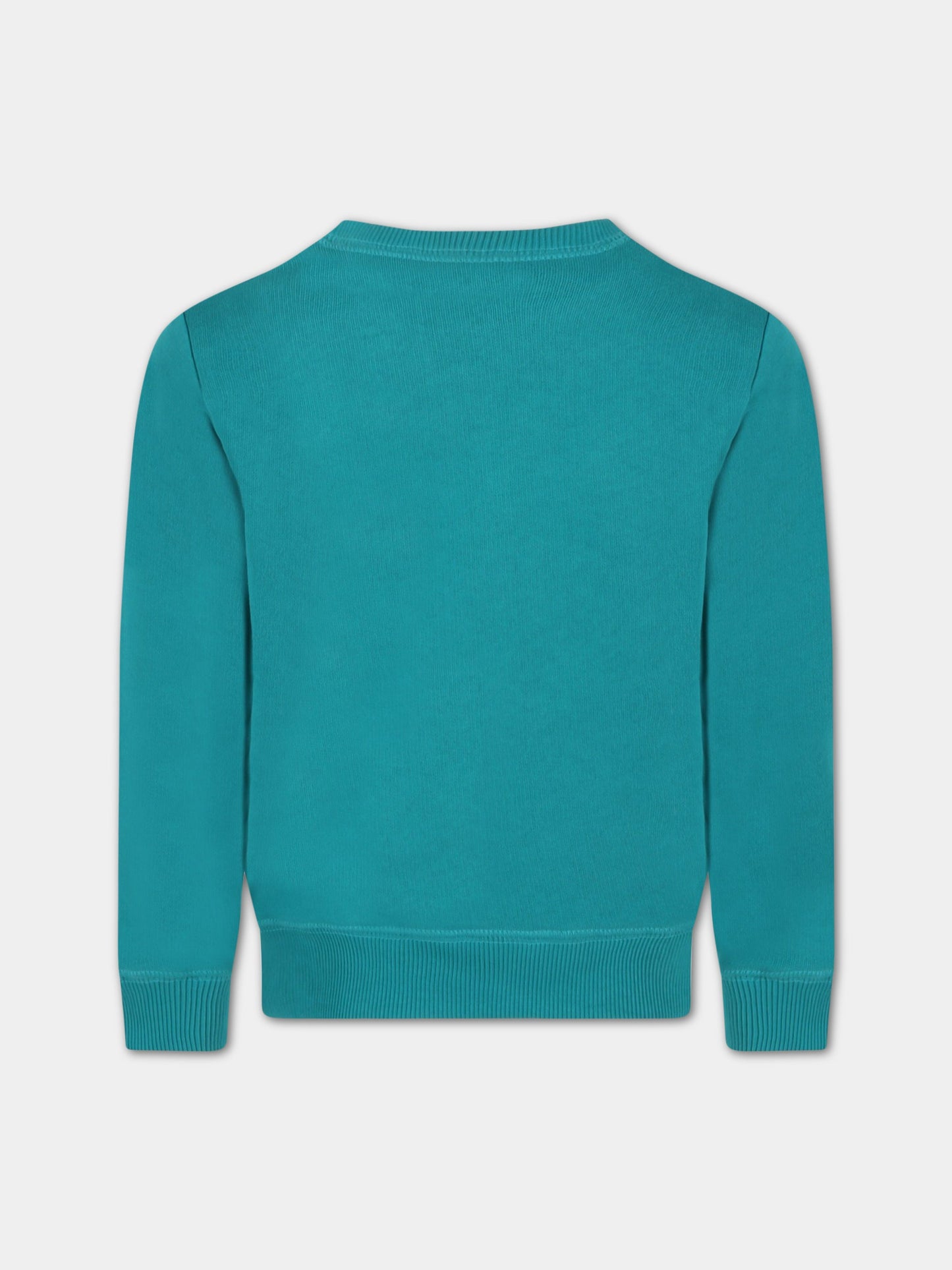 Felpa verde per bambini con logo,Lanvin Petite,N25098 70G