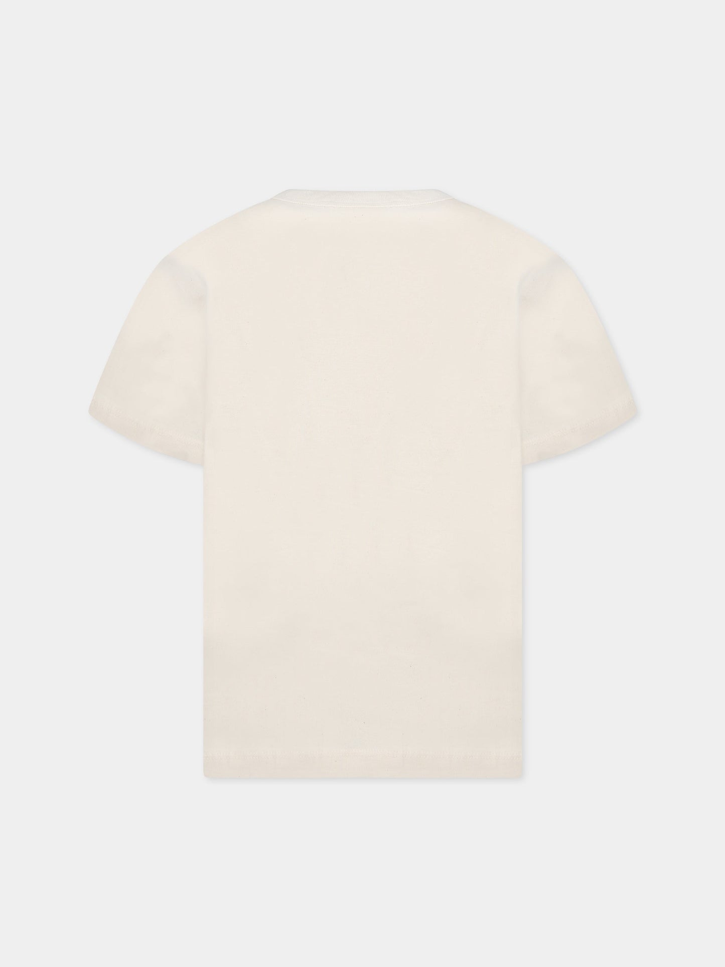 T-shirt bianca per bambini con logo,Molo,6W23A202 8755