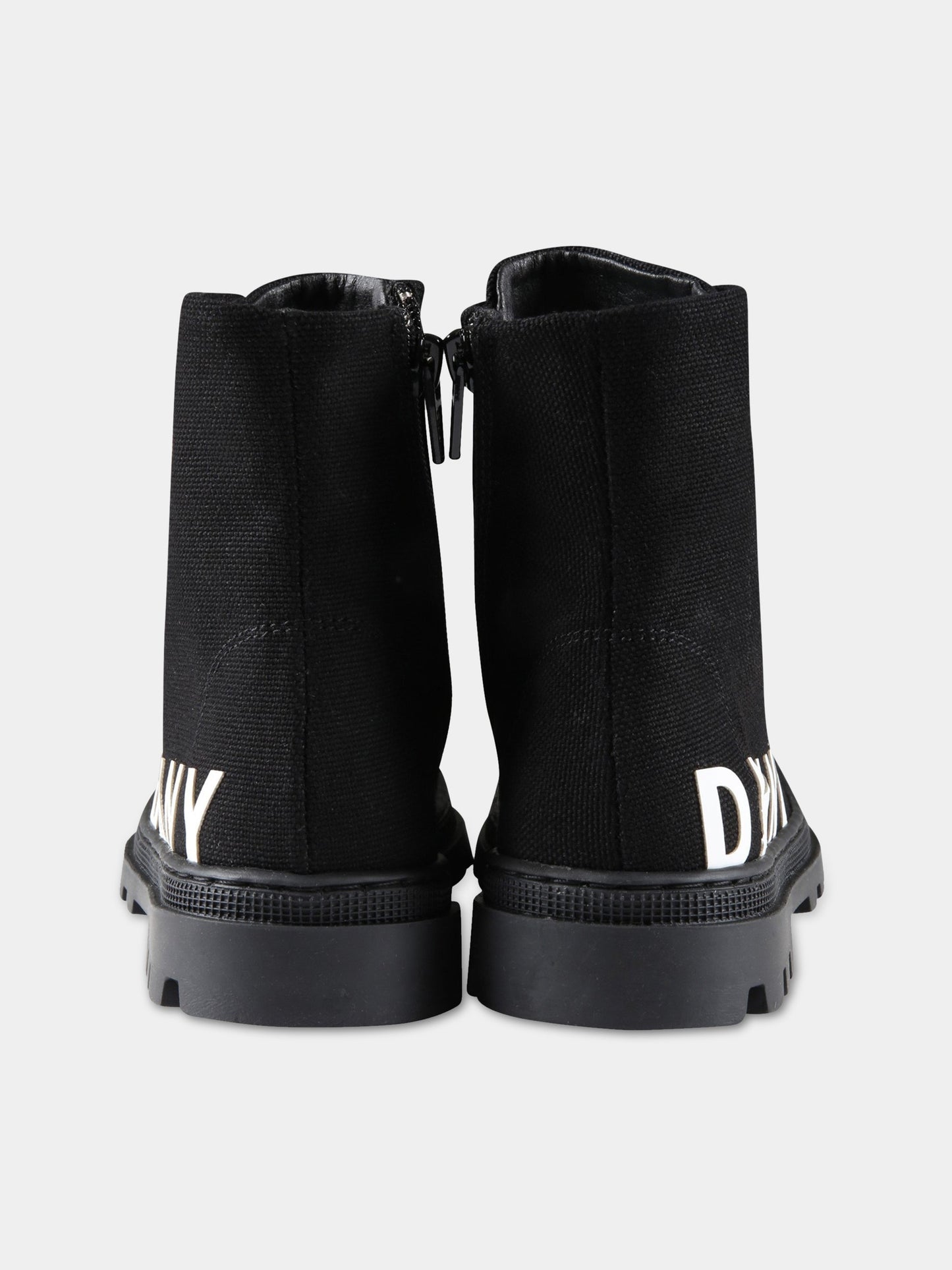 Sneakers nere per bambina con logo bianco,Dkny,D39062 09B