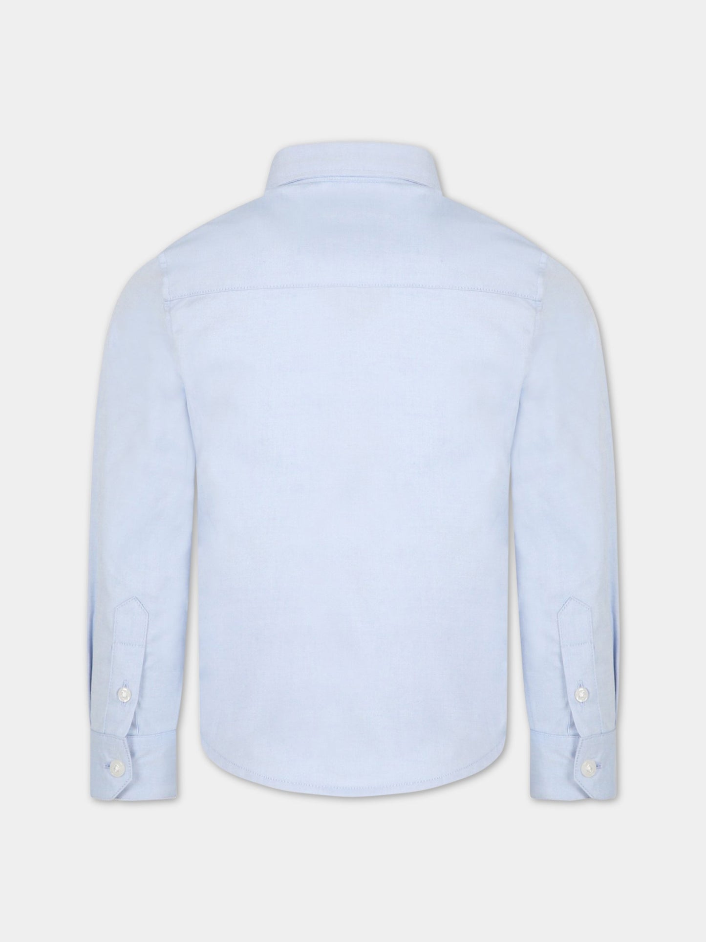 Camicia celeste per bambino con logo,Hugo Boss,J25N62 77D