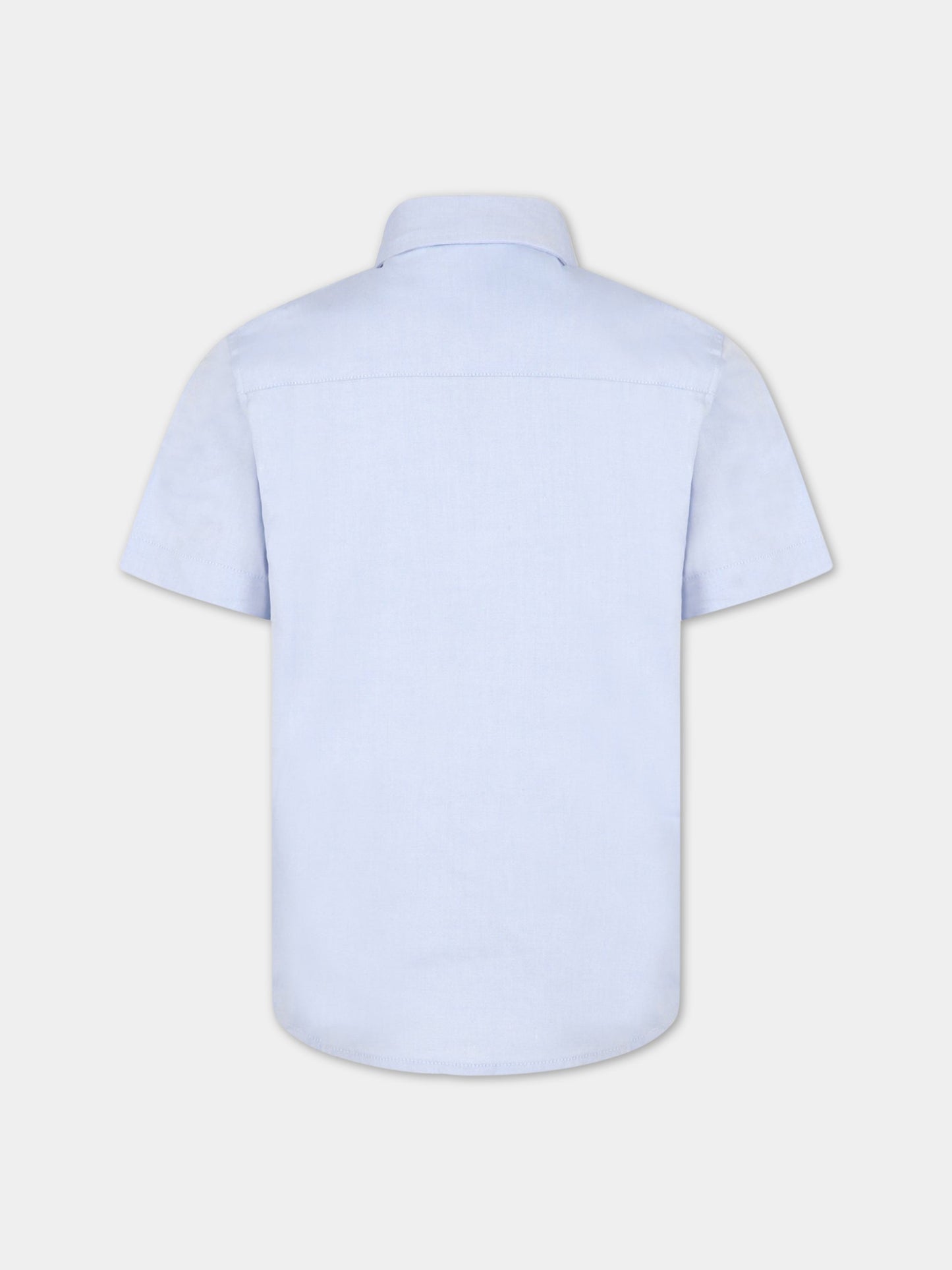 Camicia celeste per bambino con logo,Hugo Boss,J25N63 77D