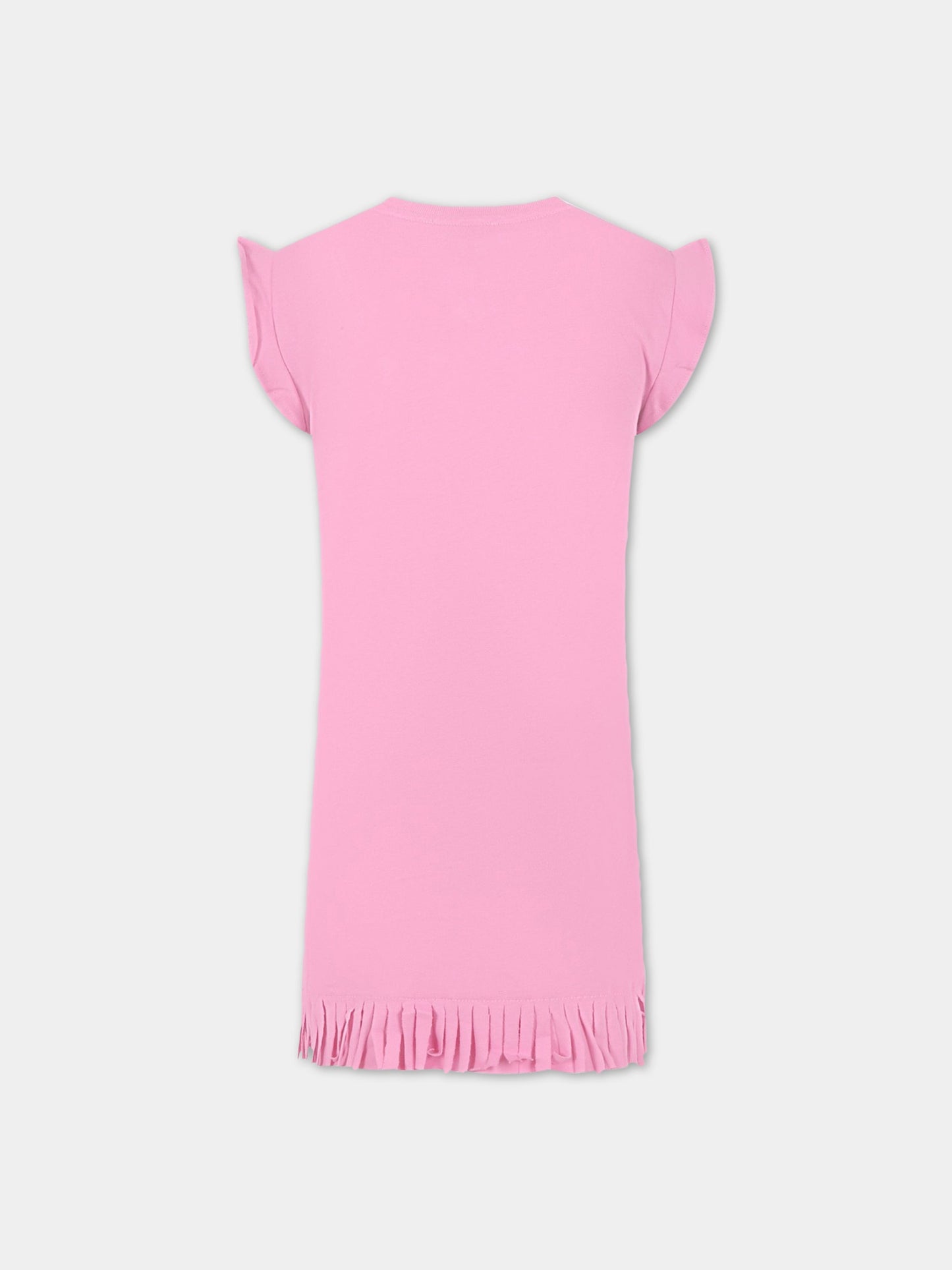 Vestito fucsia per bambina con cuore,Chloé Kids,C12860 495