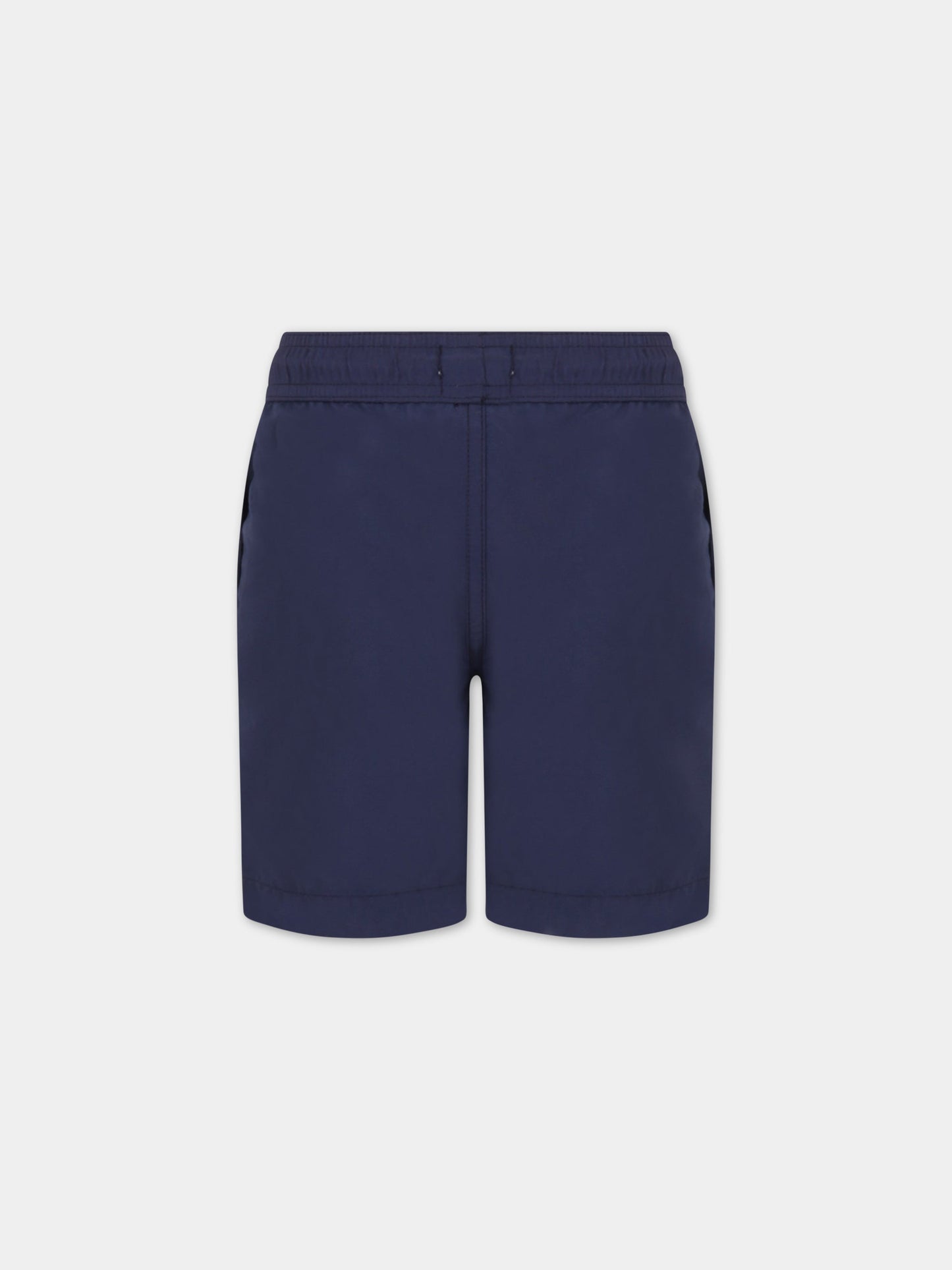 Boxer-mare blu per bambino con logo bianco,Timberland,T24B90 85T