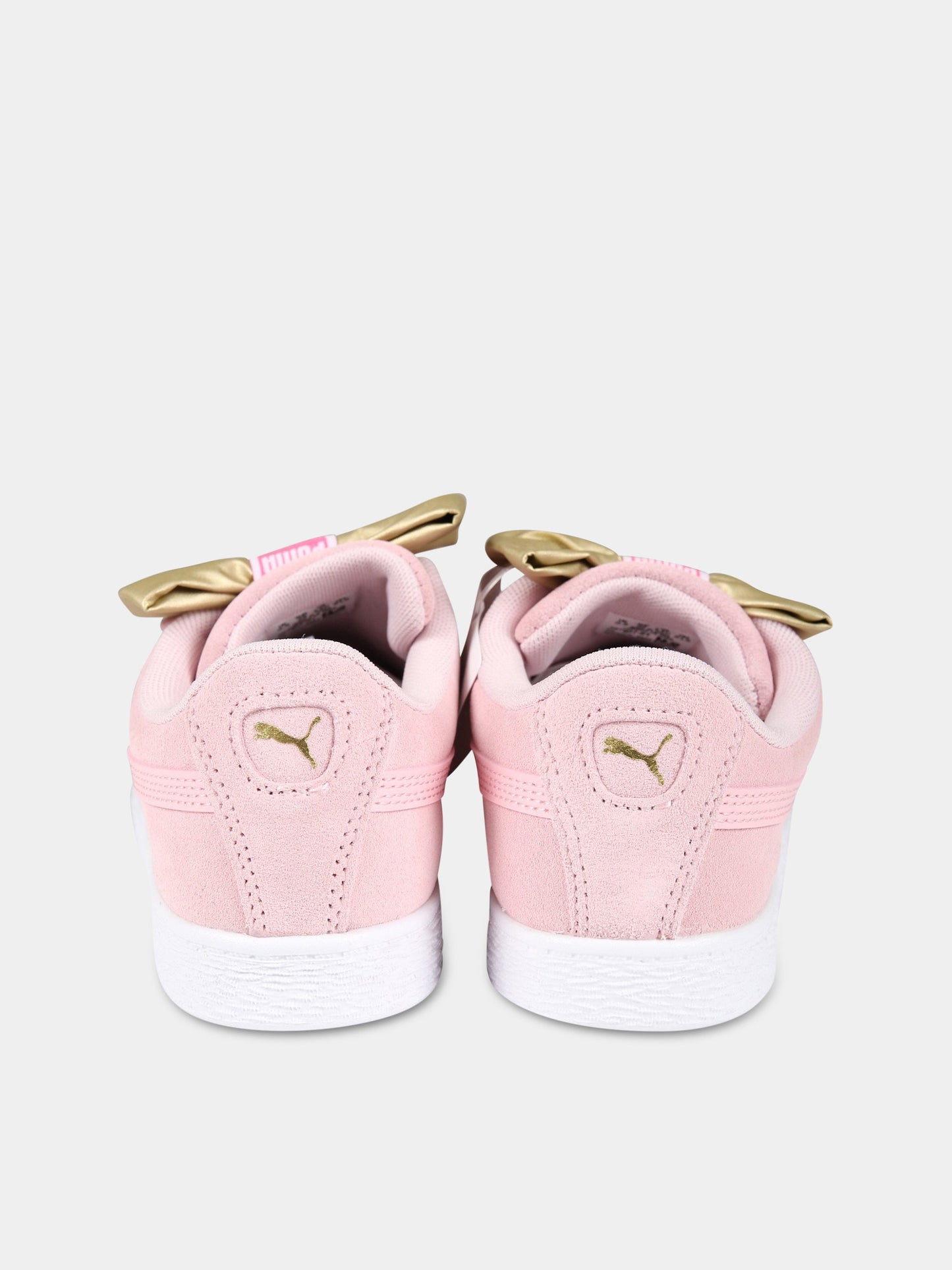 Sneakers rosa per bambina con fiocco e logo,Puma,387807 01