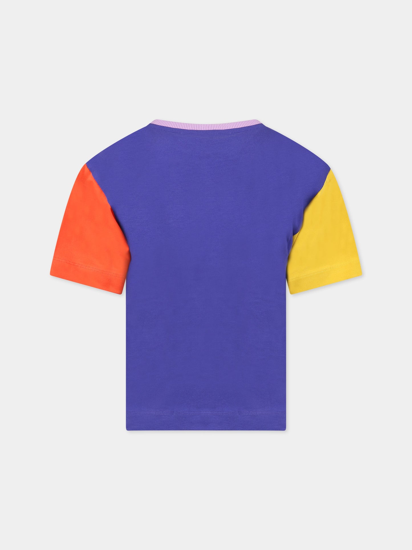 T-shirt multicolor per bambini con logo,Moschino Kids,HRM03S LBA24 50910