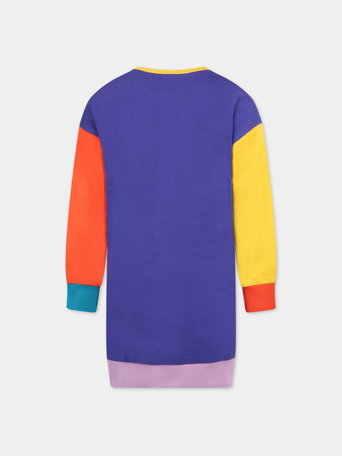 Vestito multicolor per bambina con logo,Moschino Kids,H4V064 LCA15 50910