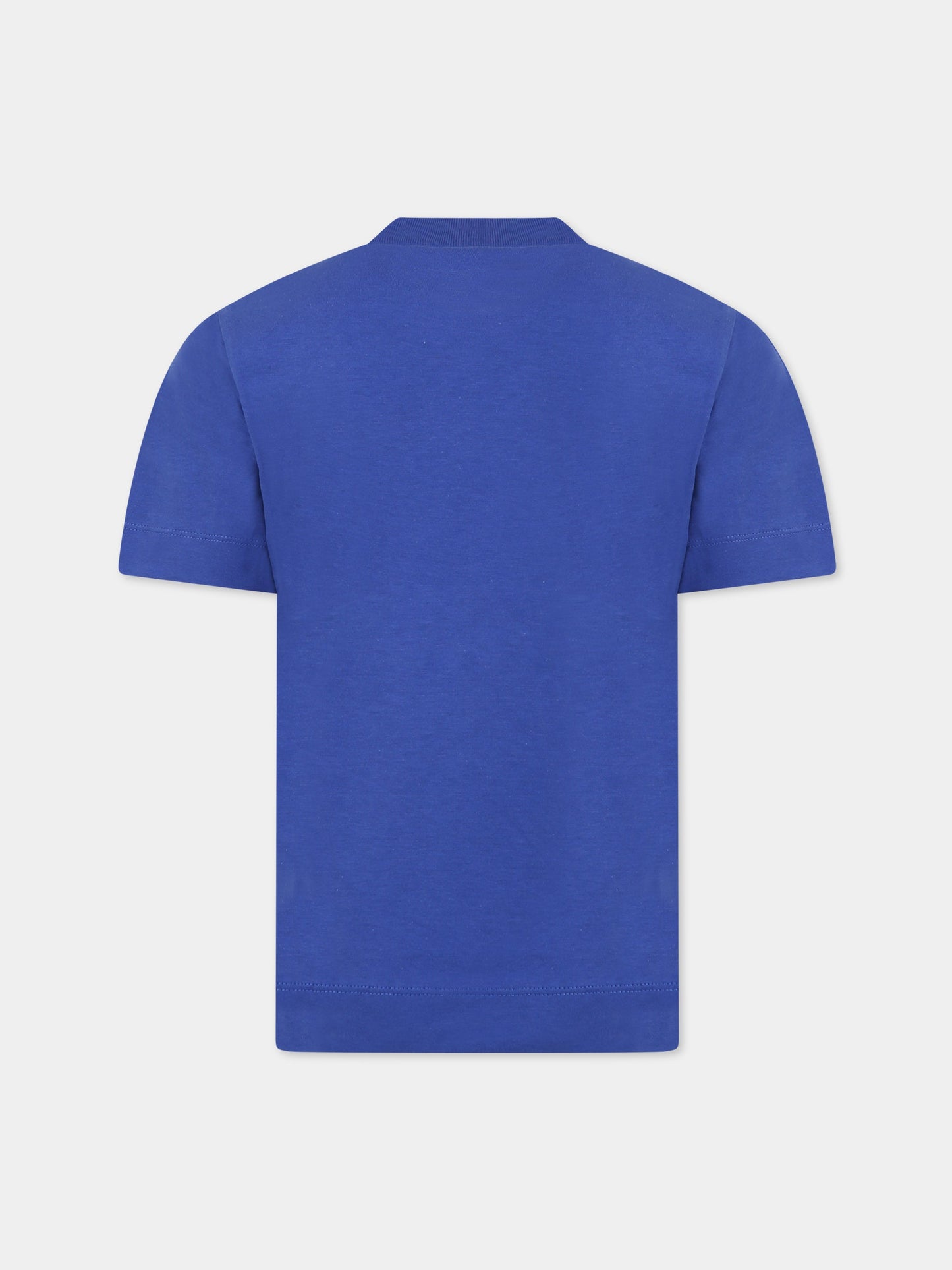 T-shirt blu per bambini con logo,Marni Kids,M00791 M00L9 0M833