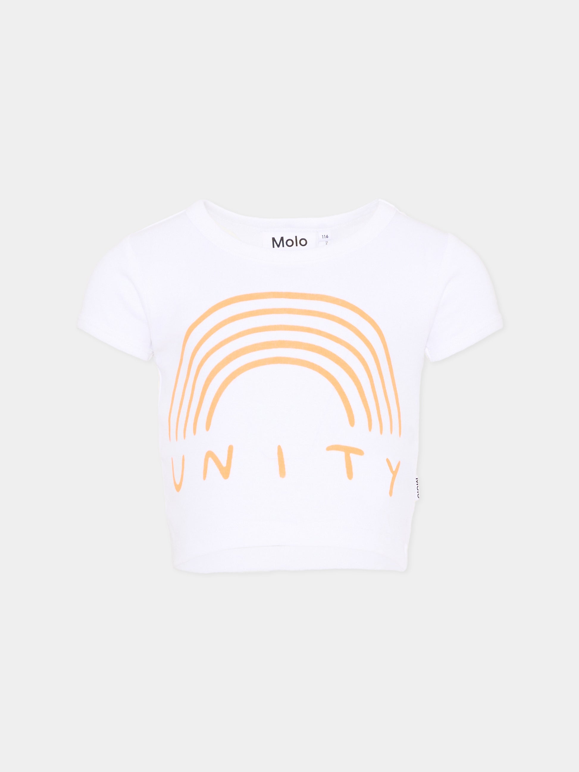 T-shirt bianca Rizzo per bambina,Molo,2S26A224 5636