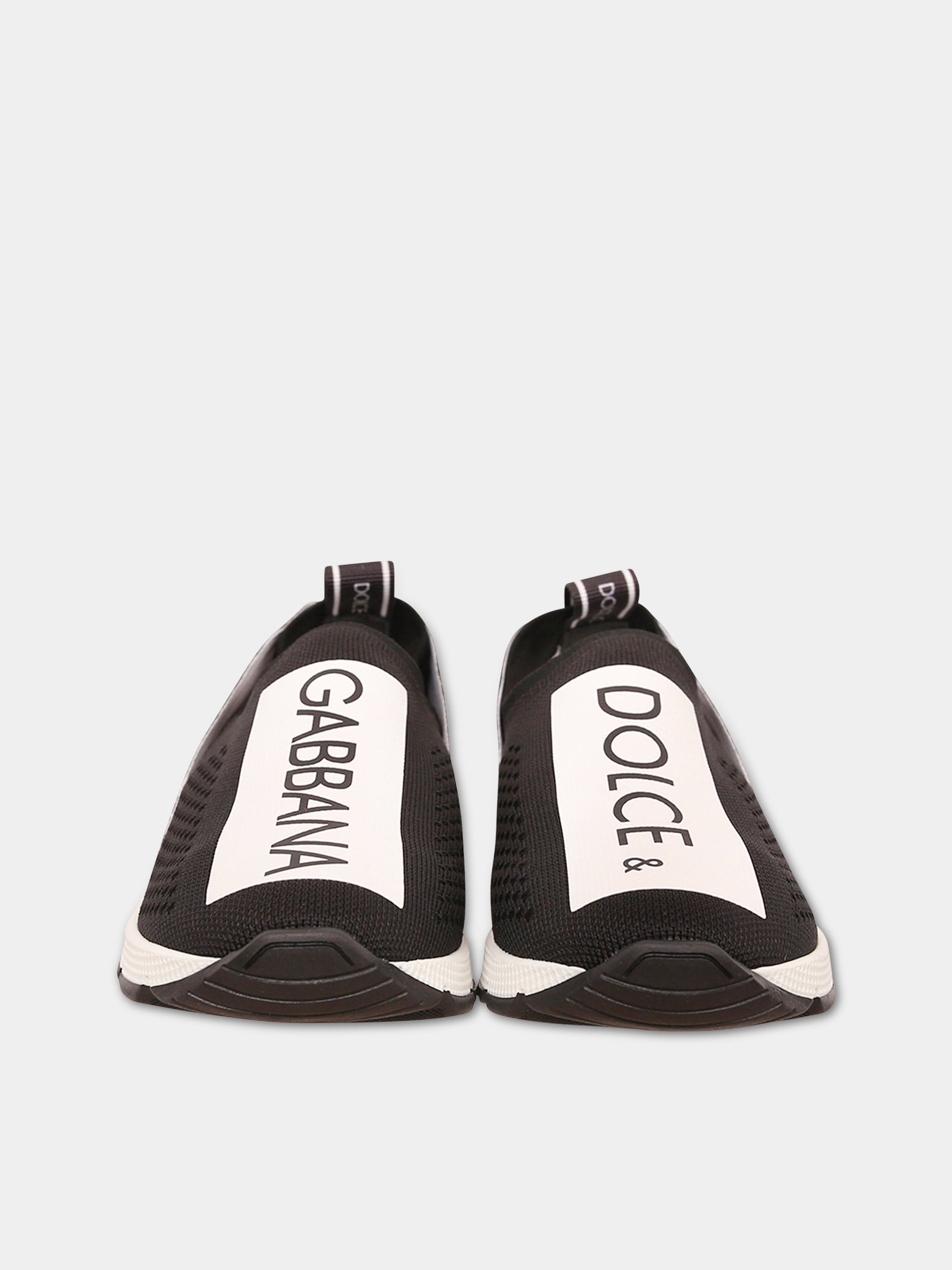 Sneaker nere con logo bianco e nero,Dolce & Gabbana Kids,D10723 AH677 89690