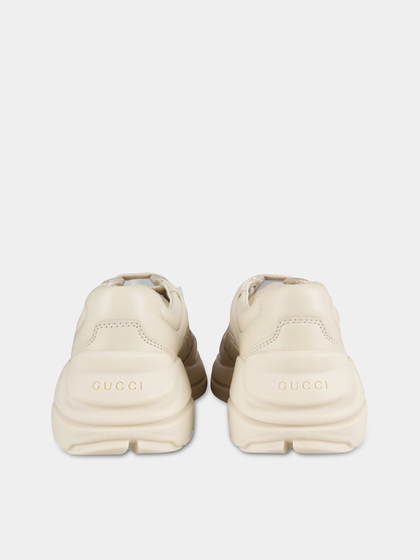 Chuncky sneaker avorio con logo per bambini,Gucci Kids,585089 DRW00 9522